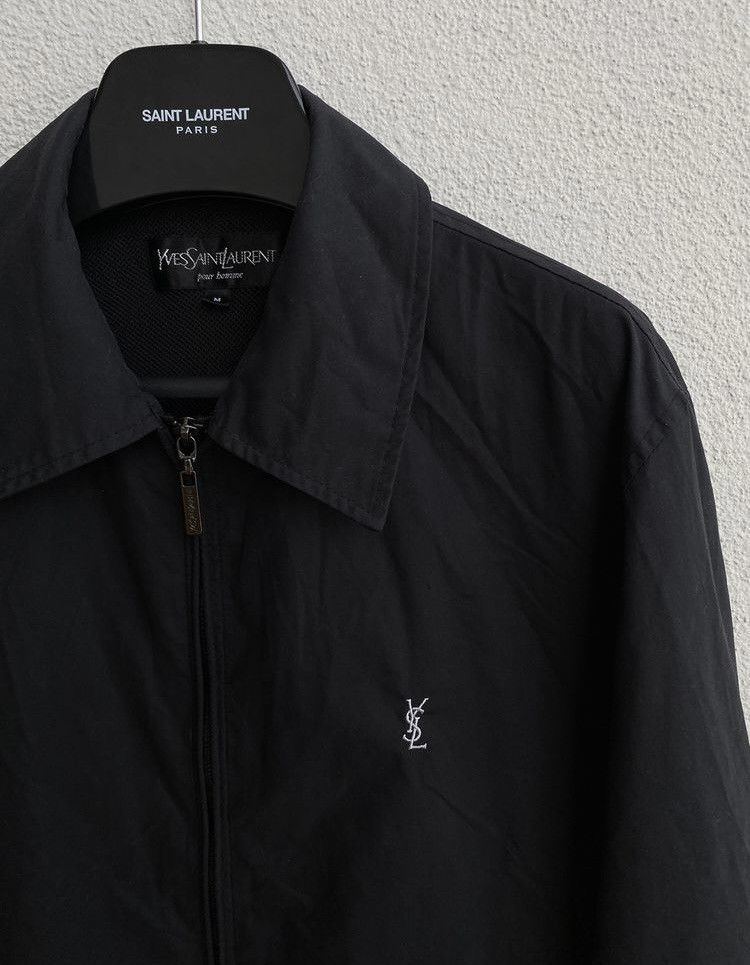 image of Saint Laurent Paris x Vintage Black YSL Jacket Autumn YSL Bomber, Men's (Size Medium)