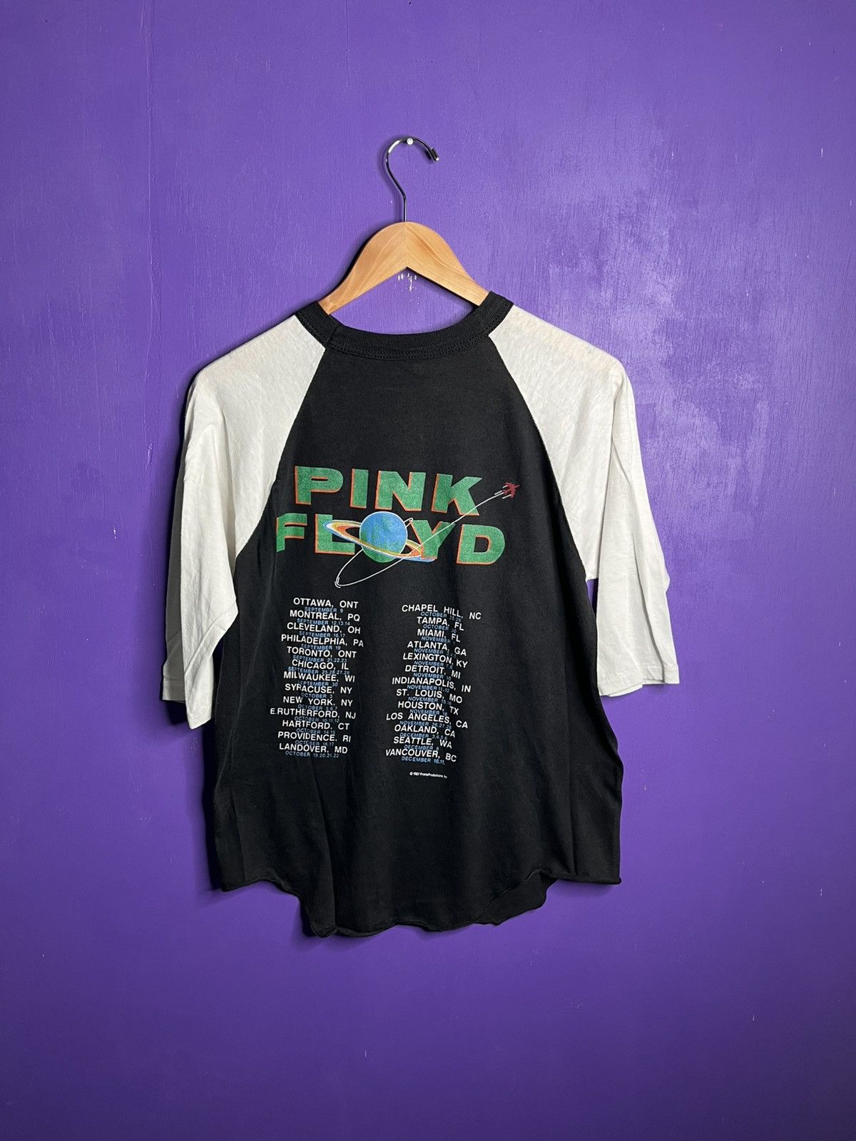 Band Tees × Vintage Vintage 1987 Pink Floyd dark side of the moon tour t-shirt Size US M / EU 48-50 / 2 - 2 Thumbnail