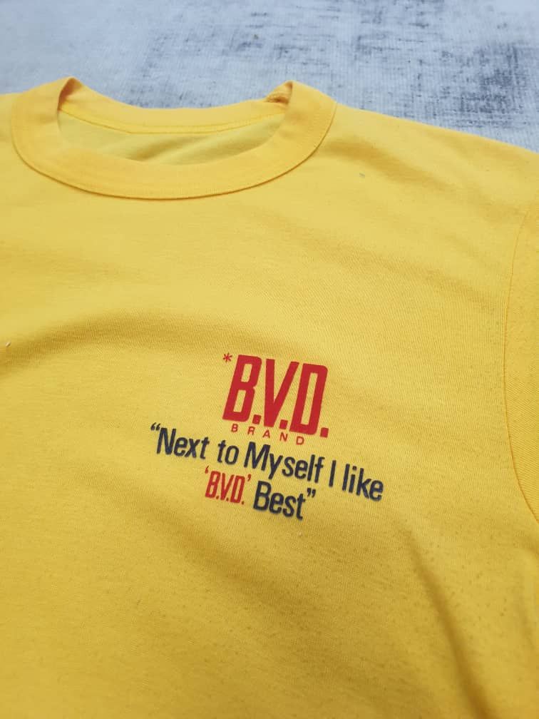 Japanese Brand Vintage BVD Yellow Colour Shirt Size US XXS / EU 40 - 2 Thumbnail