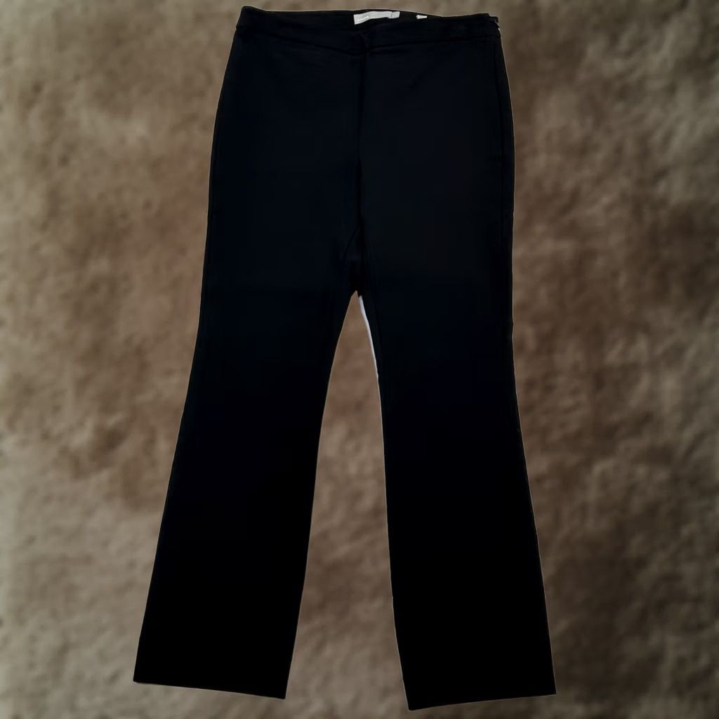 Vince Vince Dress Pants Womens Size 6 Side Zip Black Cotton Nylon Blend Pockets Size 28" / US 6 / IT 42 - 1 Thumbnail