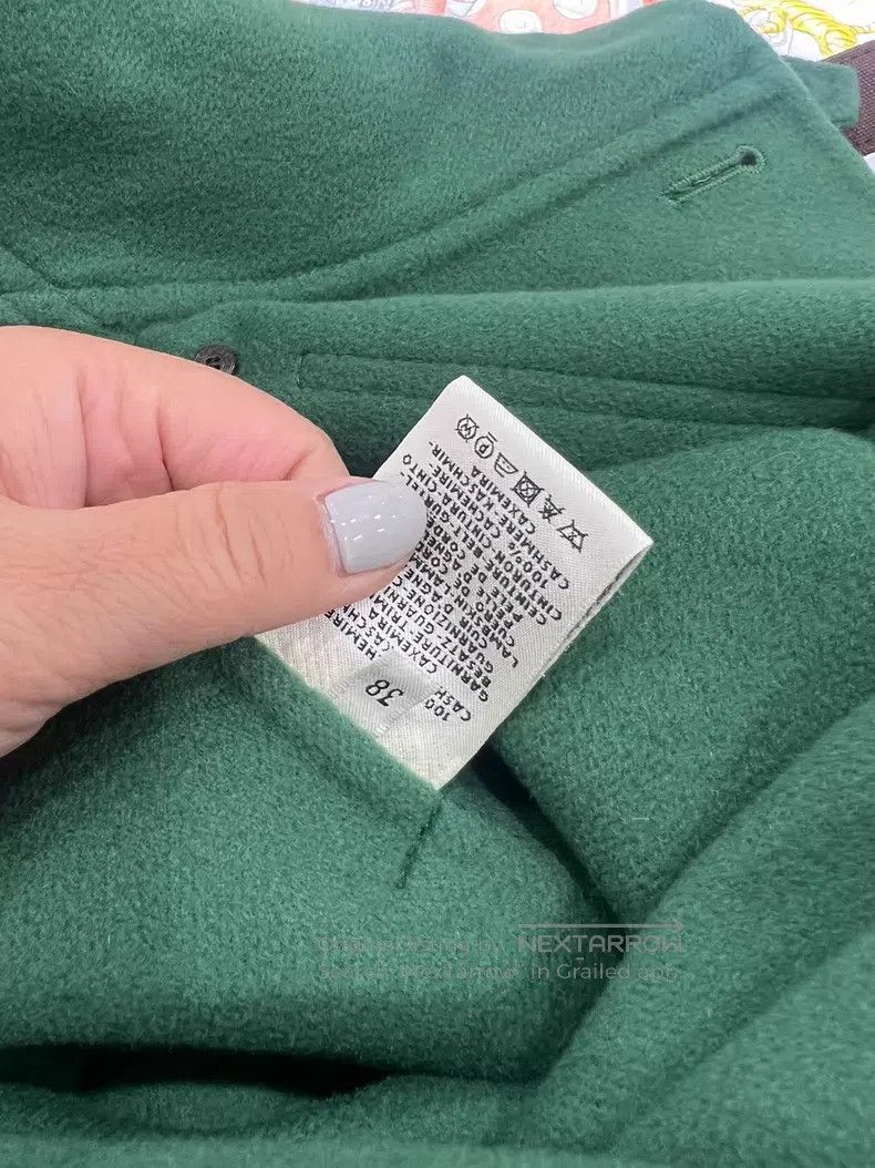 Hermes Green Double-Faced Cashmere Coat
