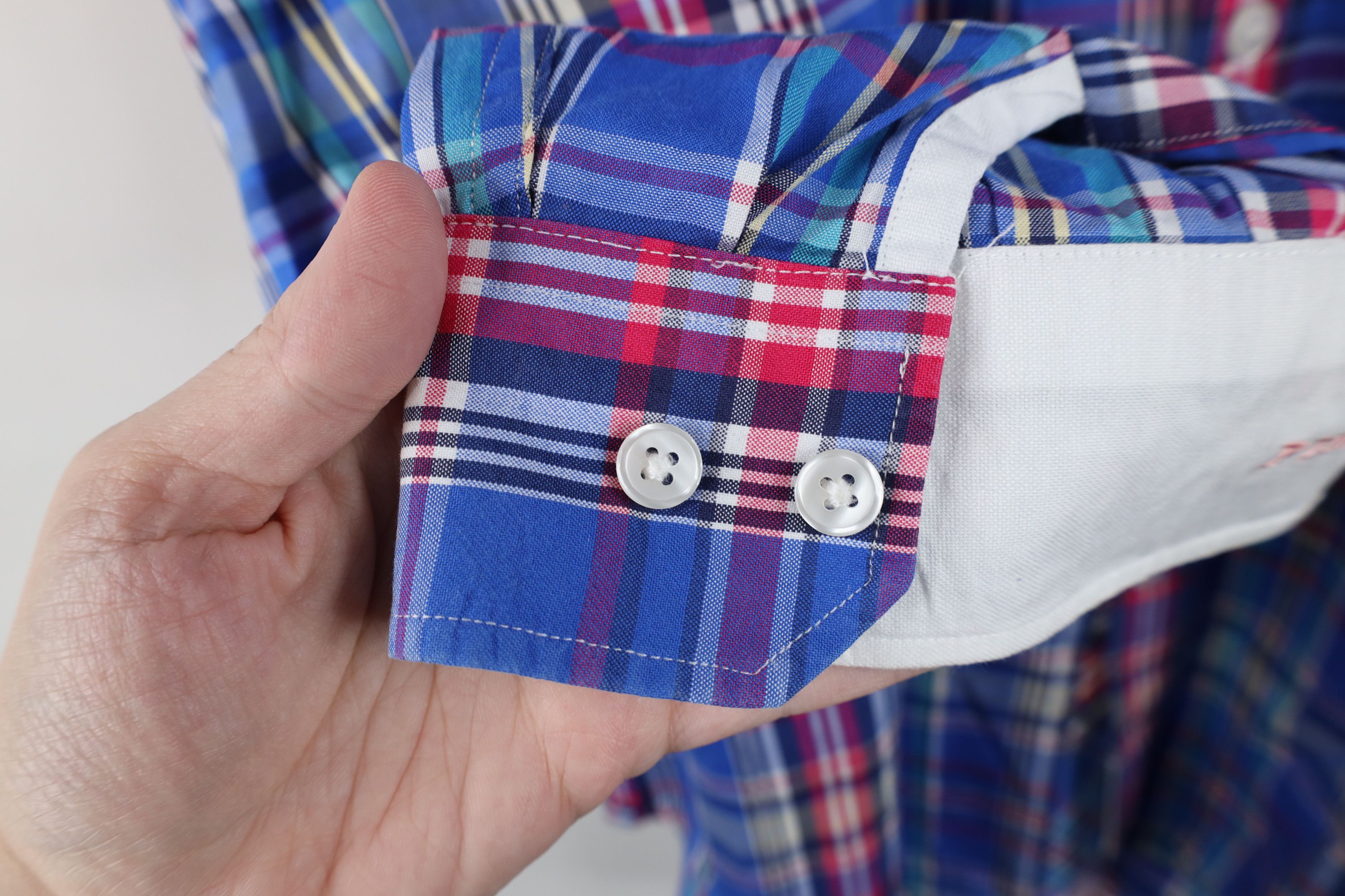 Vintage Thomas Pink Madras Plaid Collared Button Shirt Cotton Size US XXL / EU 58 / 5 - 5 Thumbnail