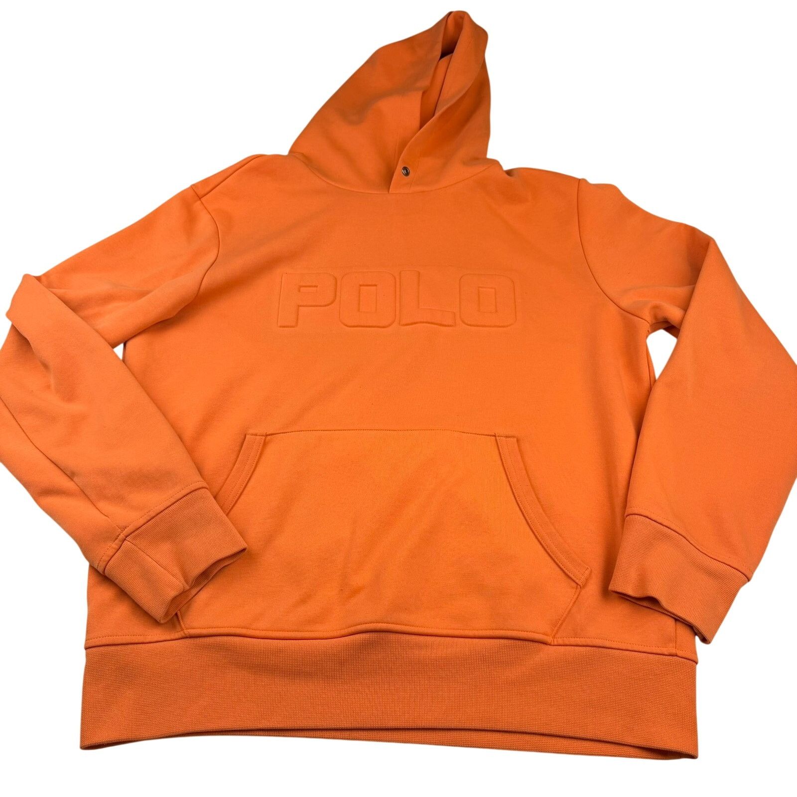 Polo Ralph Lauren Polo Ralph Lauren Orange Embossed Hoodie Sweatshirt M Size US M / EU 48-50 / 2 - 1 Thumbnail
