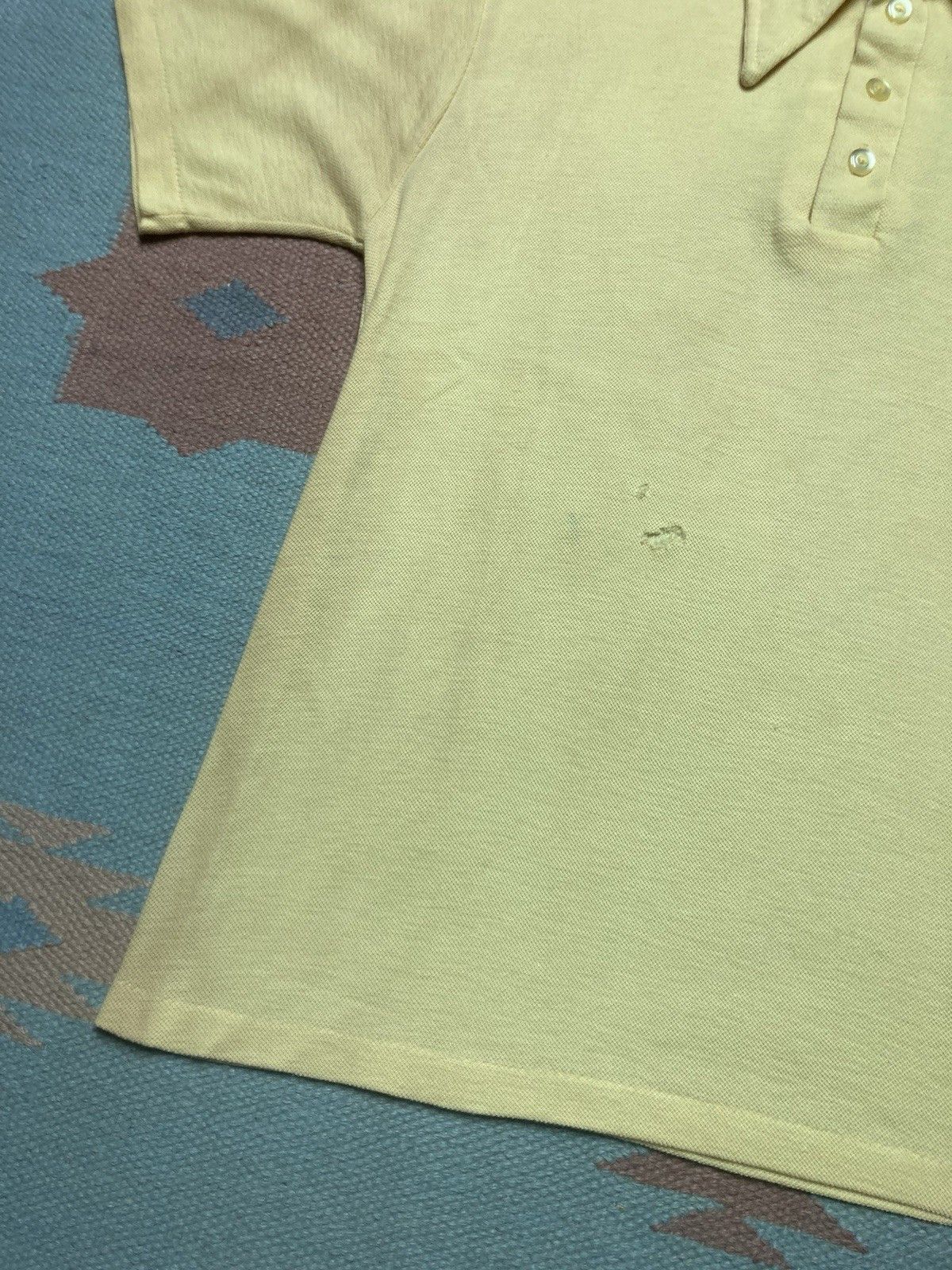 Vintage 70s polo shirt light pale yellow Mojave California medium Size US M / EU 48-50 / 2 - 3 Thumbnail