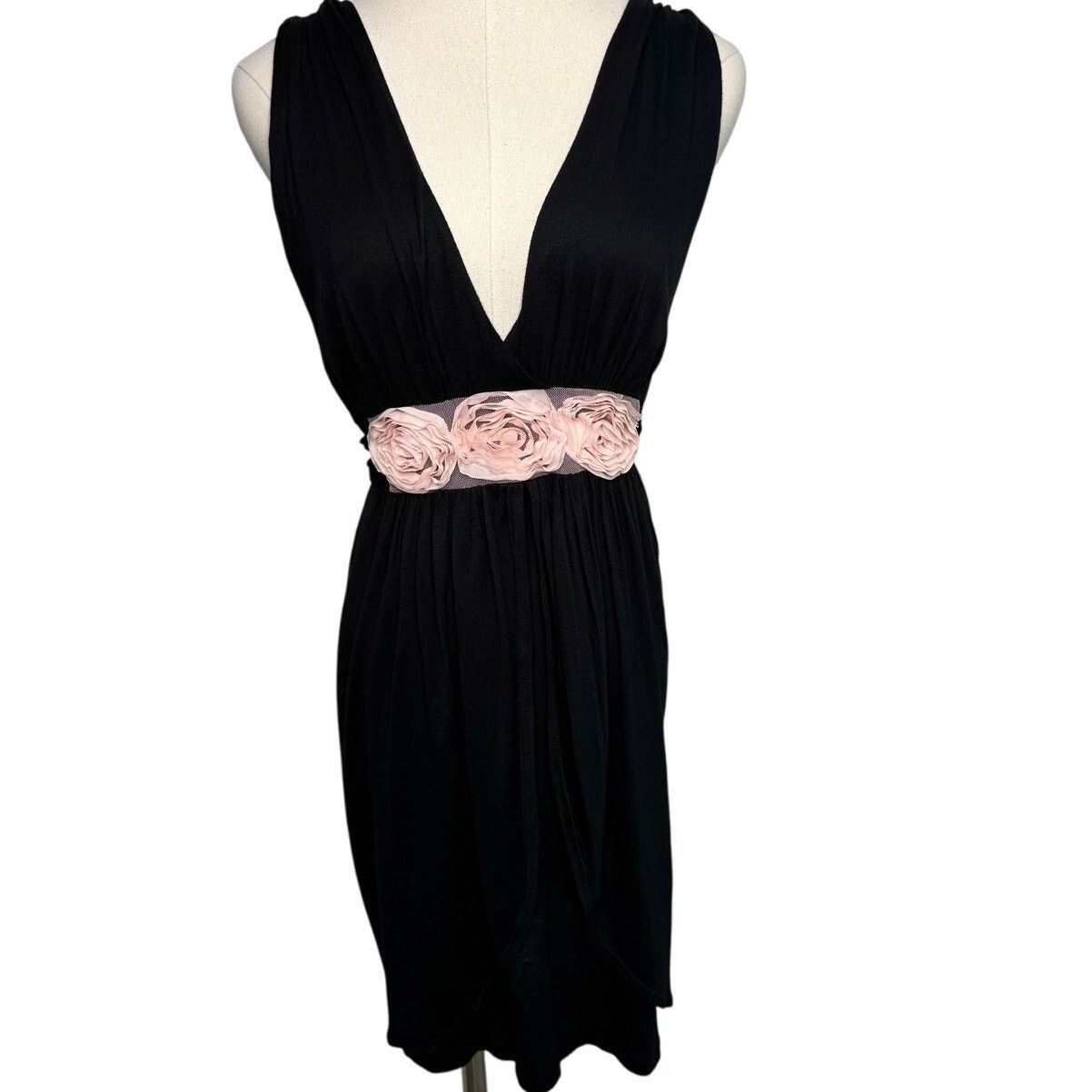 Vintage Vintage 80s deep V rosette tie back party dress size M/L Size M / US 6-8 / IT 42-44 - 6 Thumbnail