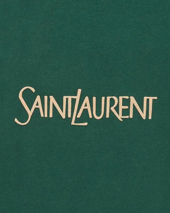 Saint Laurent Paris o1b1hav110425 Logo Sweatshirts in Green Size US M / EU 48-50 / 2 - 2 Thumbnail