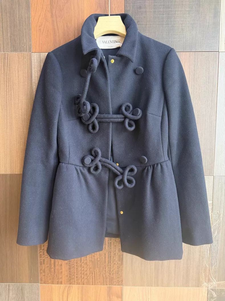 Valentino Valentino Dark blue wool coat Size XS / US 0-2 / IT 36-38 - 1 Thumbnail