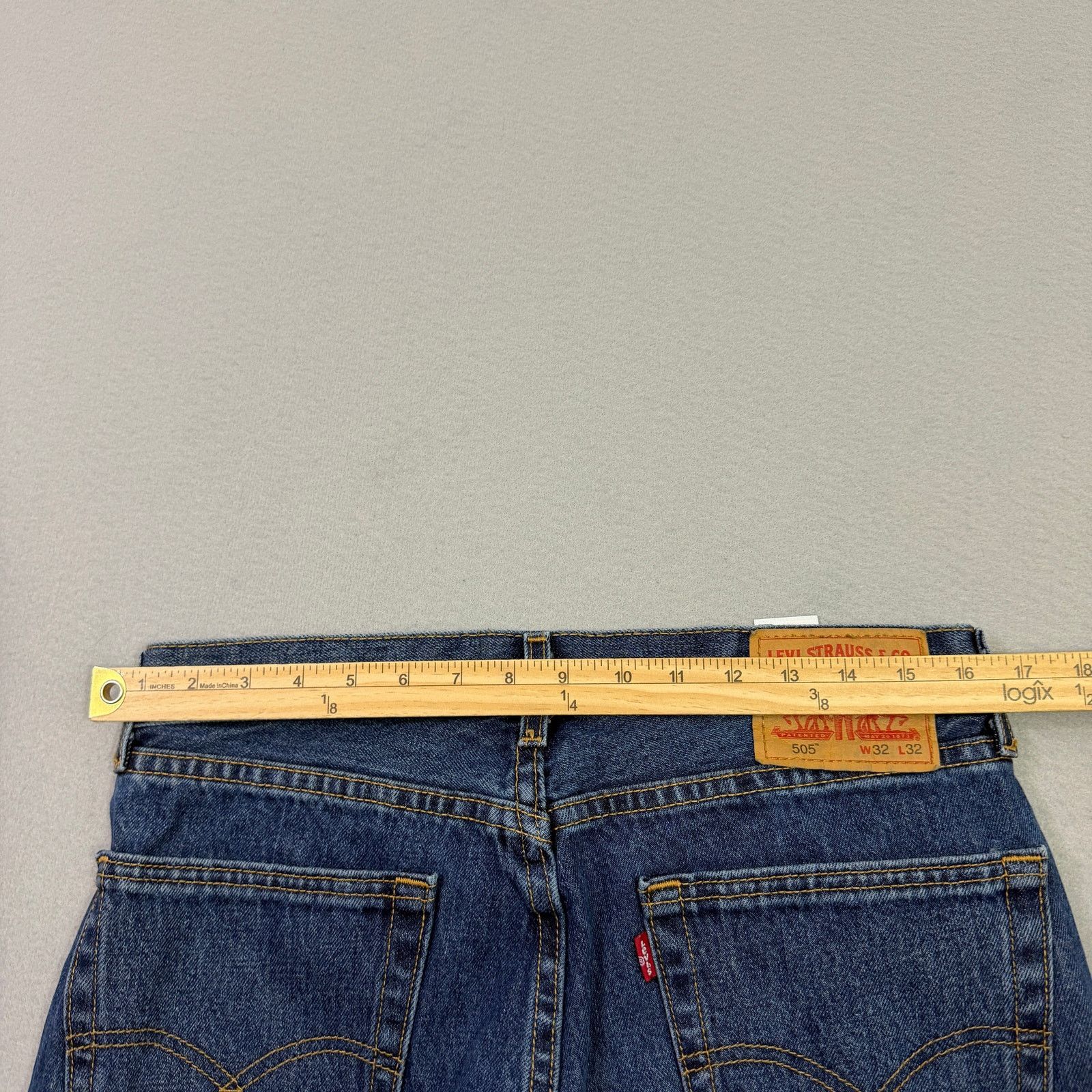 Levi's Levis 505 Jeans Men's 32x32 Blue Denim Straight Regular Fit Size US 32 / EU 48 - 8 Thumbnail