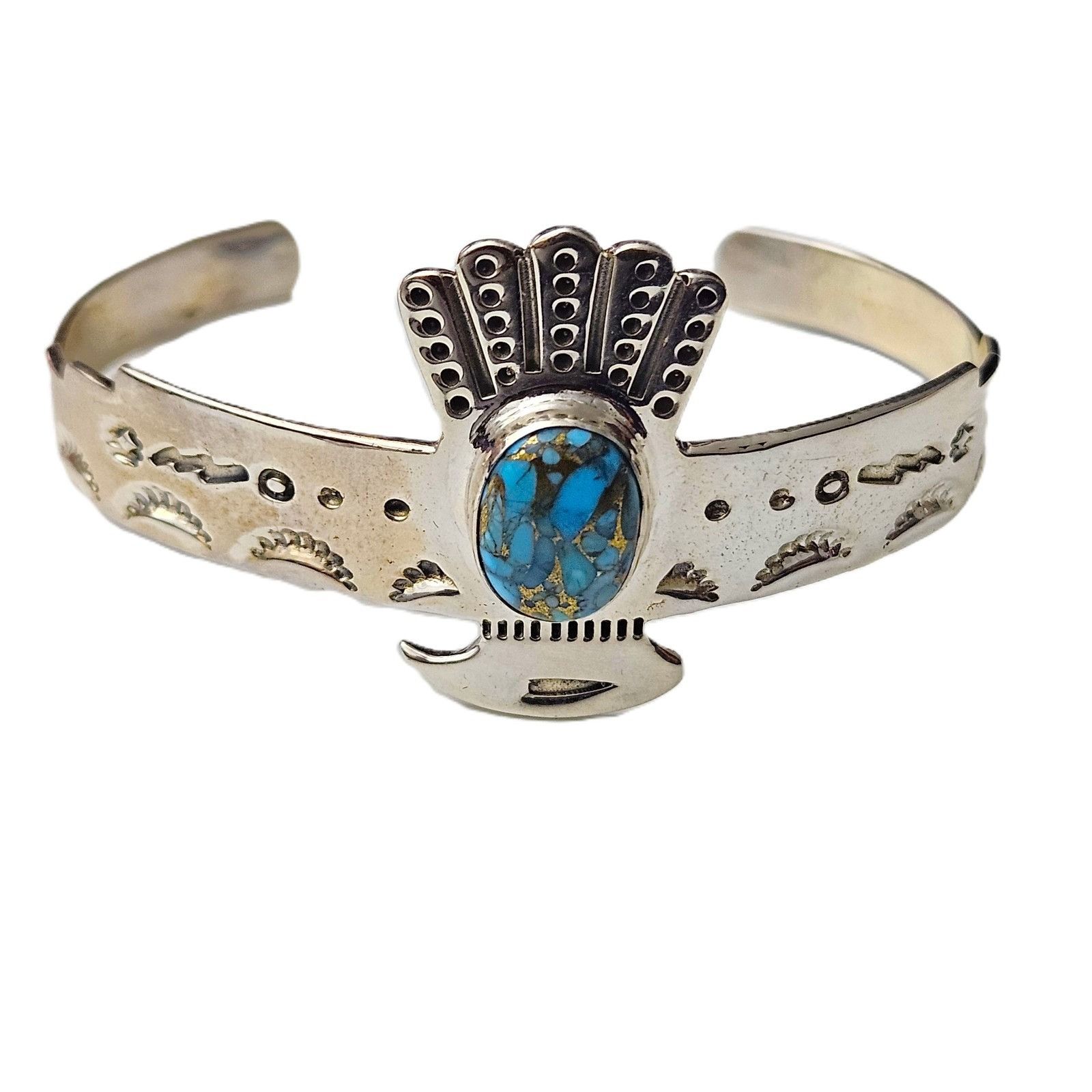 Other Solid Sterling Silver Women’s Turquoise Cuff Bracelet – NWT Size ONE SIZE - 1 Thumbnail