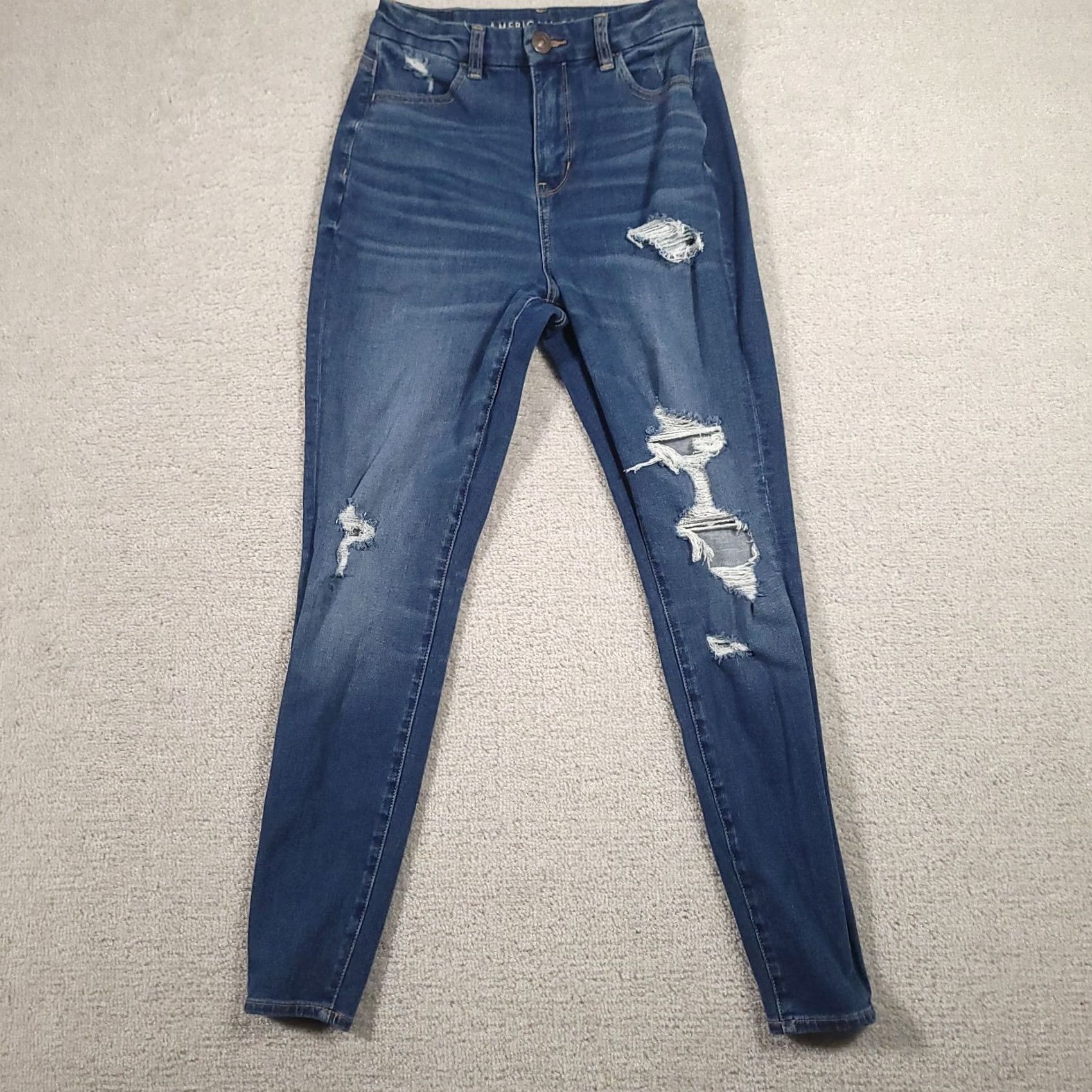 American Eagle Outfitters American Eagle The Dream Jean Distressed Jegging Size 2 Blue Stretch Jeans Regular Womens Jeans Distressed Stretch Blue 2 Size 26" / US 2 / IT 38 - 2 Thumbnail