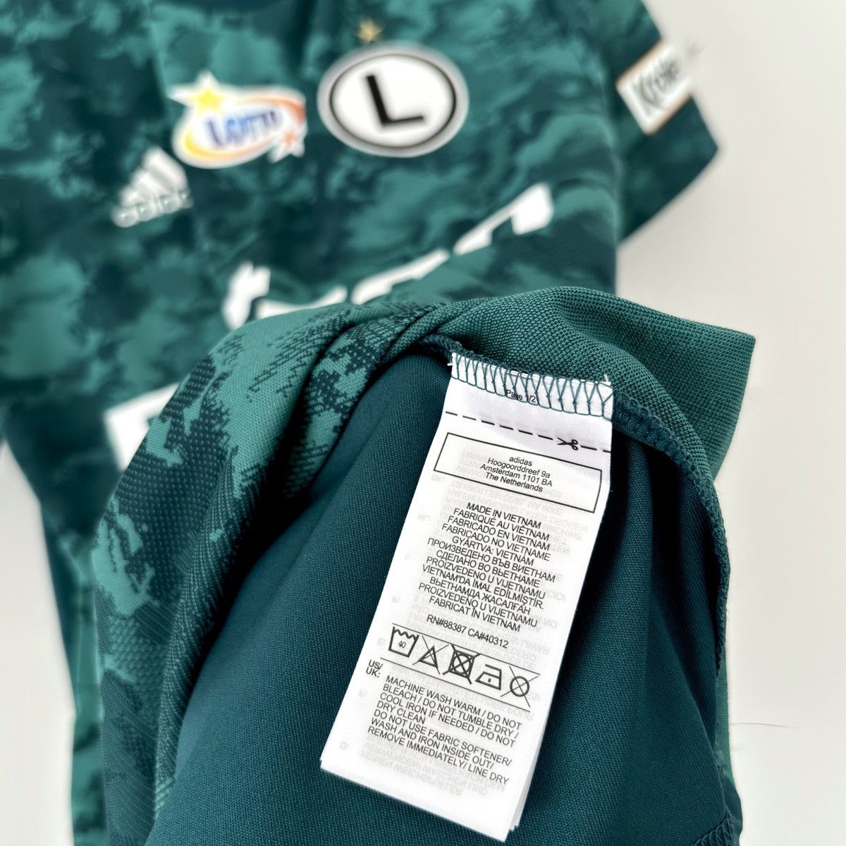 Adidas 2021 2022 Legia Warsaw Baku GAME ISSUE Adidas Soccer Jersey Size US M / EU 48-50 / 2 - 7 Thumbnail