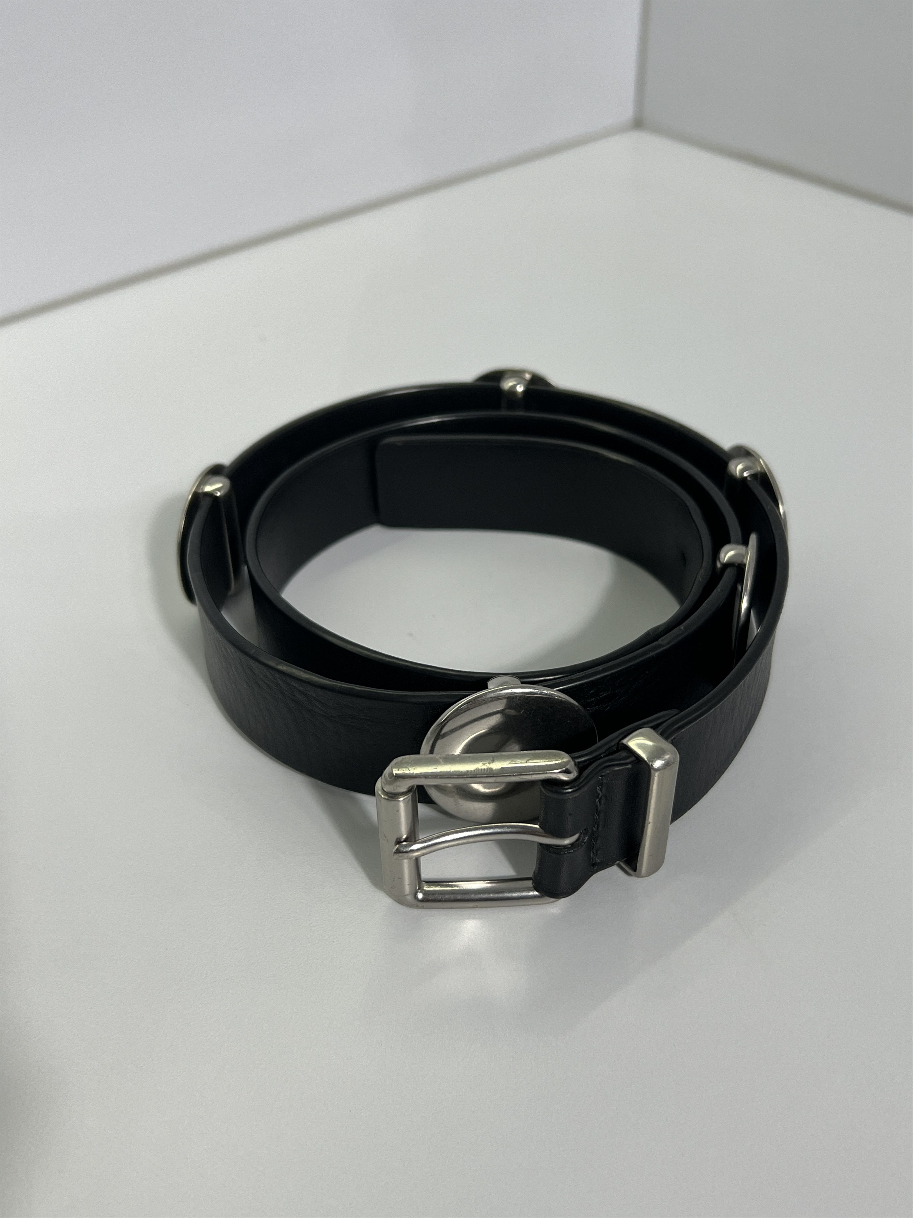 Bottega Veneta Bottega Veneta Studded Leather Belt Black 34inches / 85cm Size 34 - 1 Thumbnail