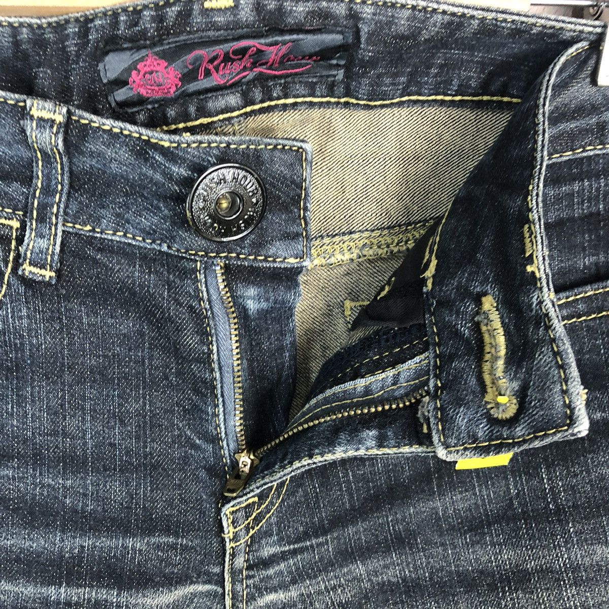 Japanese Brand Rush Nour Black Denim Pants #A1016 Size 28" / US 6 / IT 42 - 12 Thumbnail
