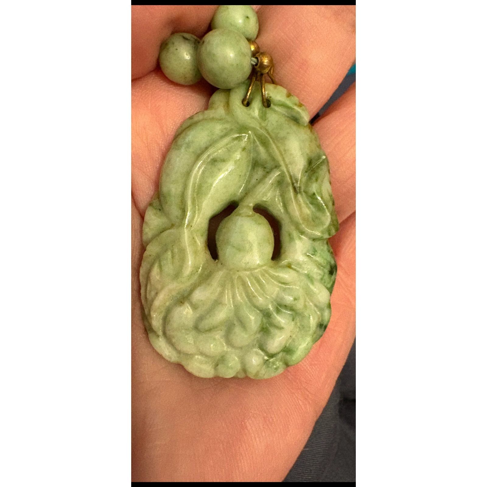 Other Vintage Chinese Nephrite Jade Pendant Necklace Cloisonne Size ONE SIZE - 5 Thumbnail