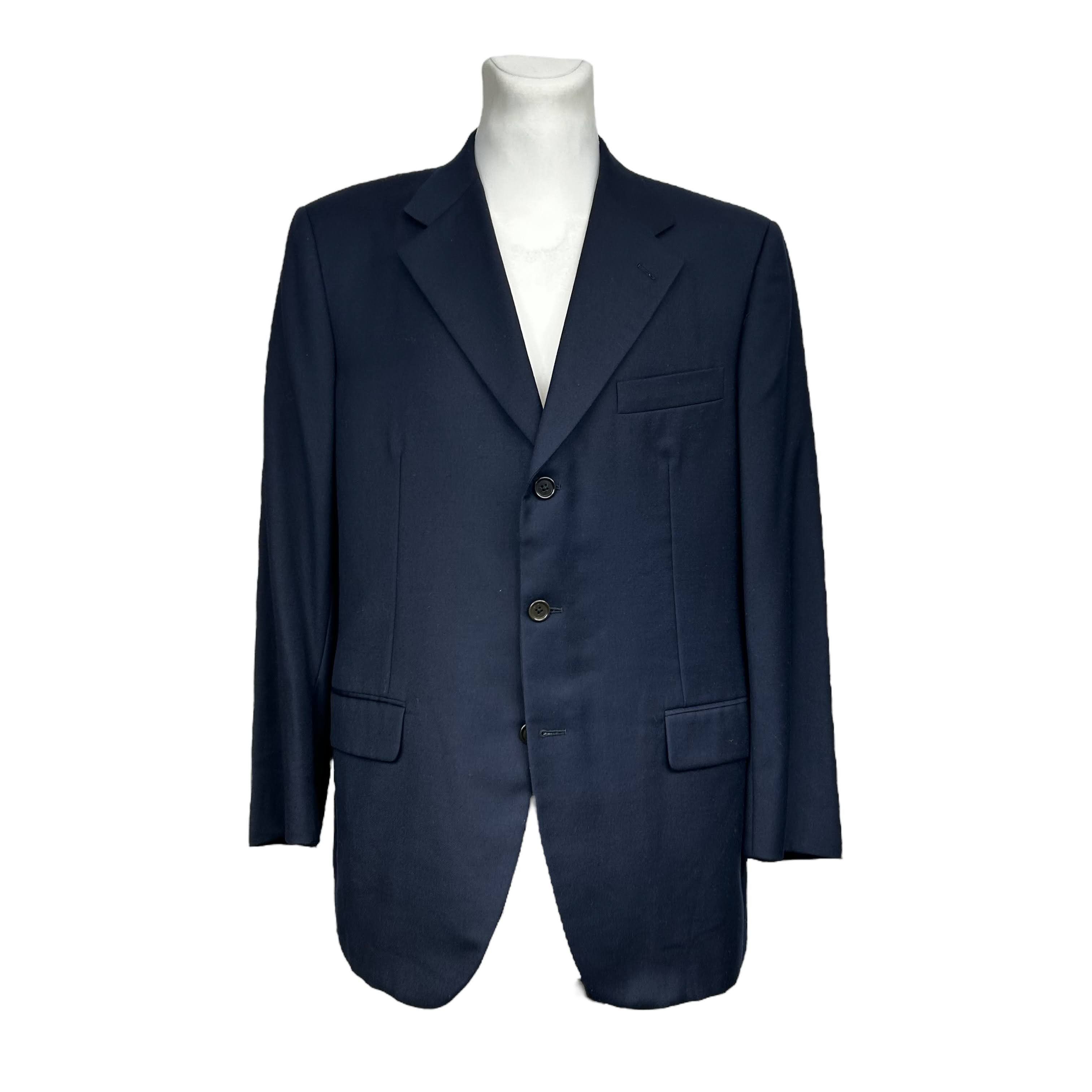 Burberry Burberry London Pure Wool Drop 6 3 Button Blue Blazer 52 Size 42R - 1 Thumbnail