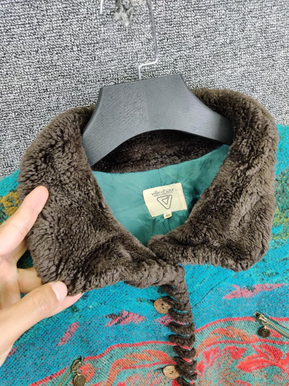 Japanese Brand Vintage Ville D Azur Wool Aztech Long Coat Nice Design Size US L / EU 52-54 / 3 - 2 Thumbnail