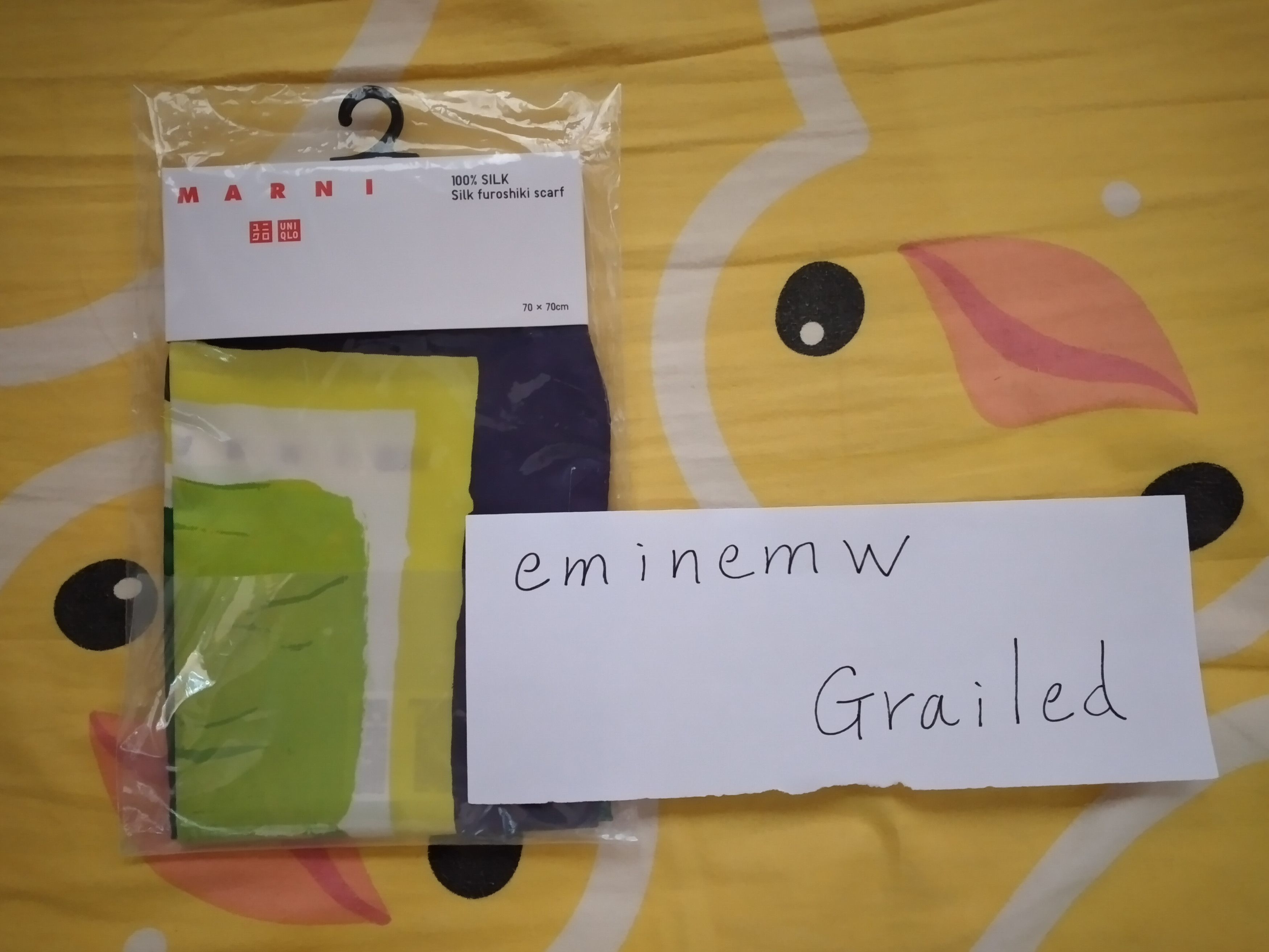 Japanese Brand UNIQLO X MARNI SILK FUROSHIKI SCARF Size ONE SIZE - 2 Thumbnail