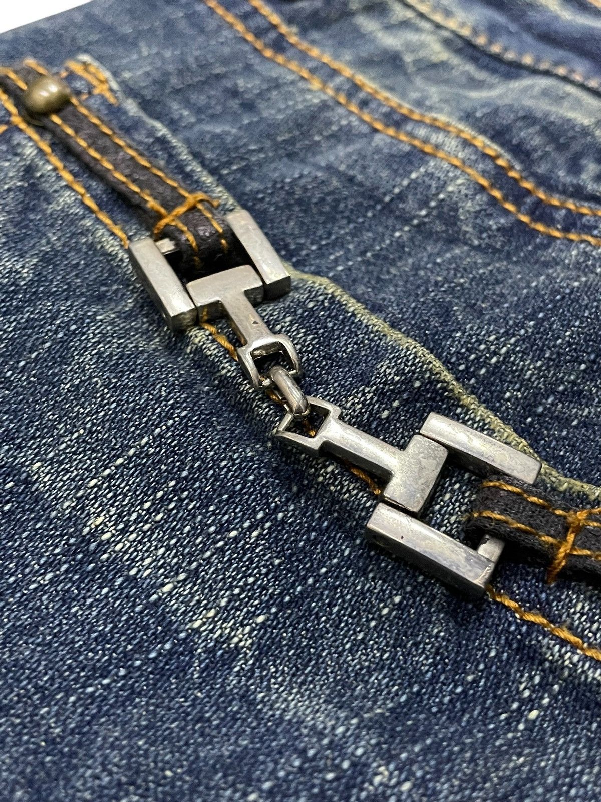 Hysteric Glamour × In The Attic × Japanese Brand In The Attic Japan Muddy Wash Honeycomb Embellished Jeans Size US 30 / EU 46 - 19 Thumbnail