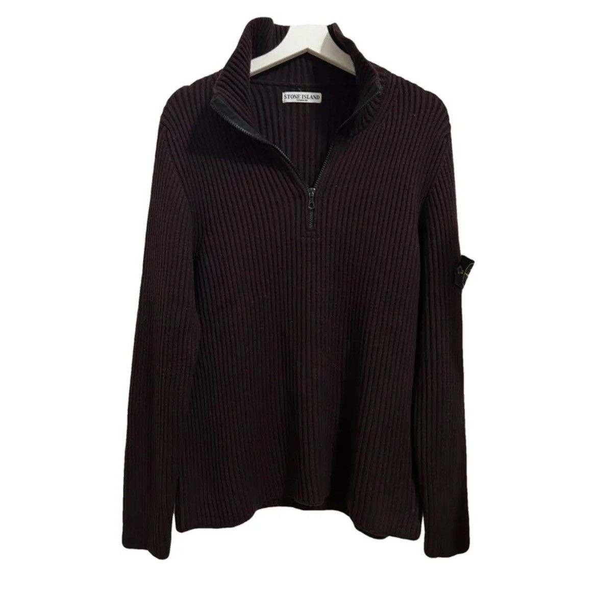 Stone Island Men’s Stone Island Logo Alana Wool Sweater Size US L / EU 52-54 / 3 - 1 Thumbnail