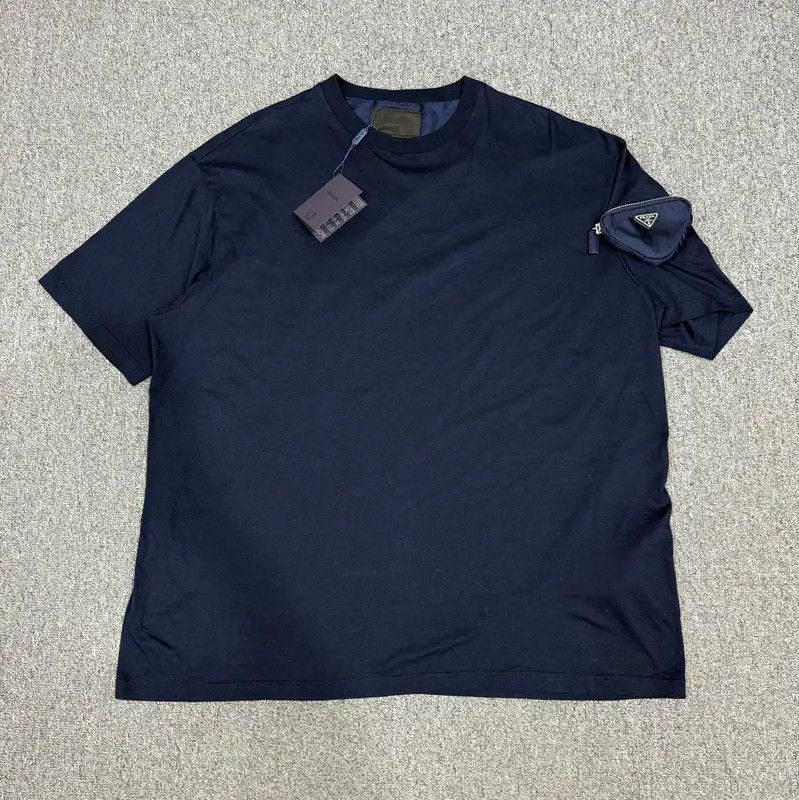 Prada Prada M Size Blue Cotton Men's T-Shirt Size US M / EU 48-50 / 2 - 1 Thumbnail