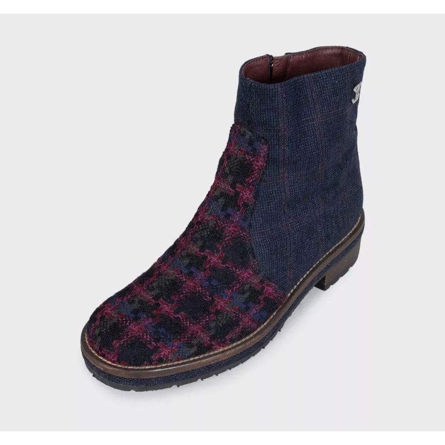 Chanel Chanel Blue Textile Logo Zip Ankle Boots Size 38.5 Size US 7.5 / IT 37.5 - 3 Thumbnail