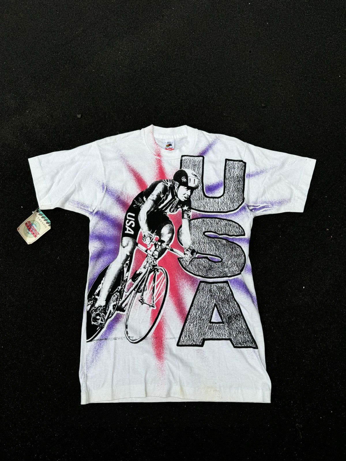 Fruit Of The Loom × Vintage Vintage USA Cycling Tee Made USA Size US L / EU 52-54 / 3 - 2 Thumbnail