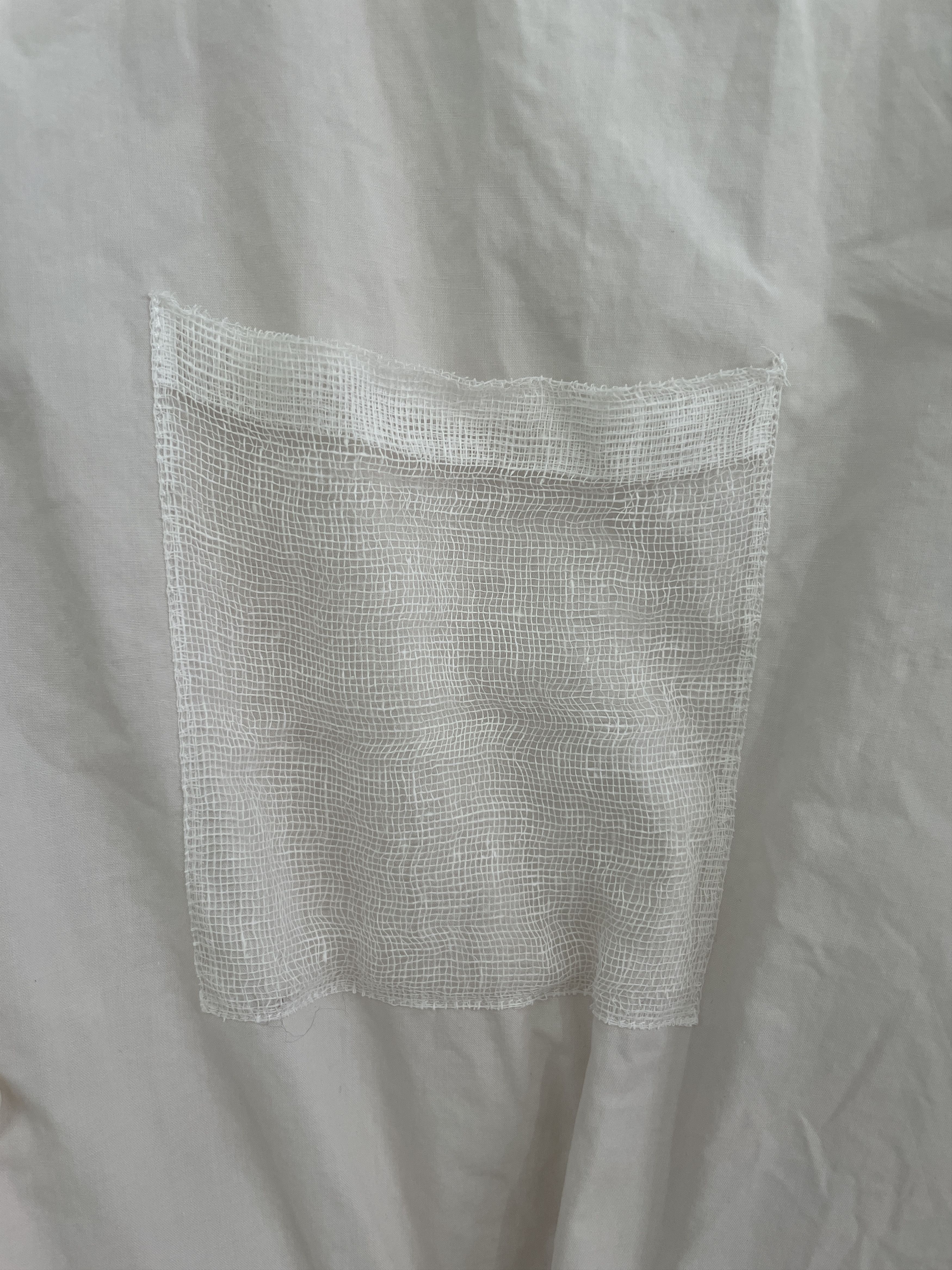 Raf Simons Raf Simons SS 2009 button up cream shirt with gauze pocket Size US M / EU 48-50 / 2 - 5 Thumbnail