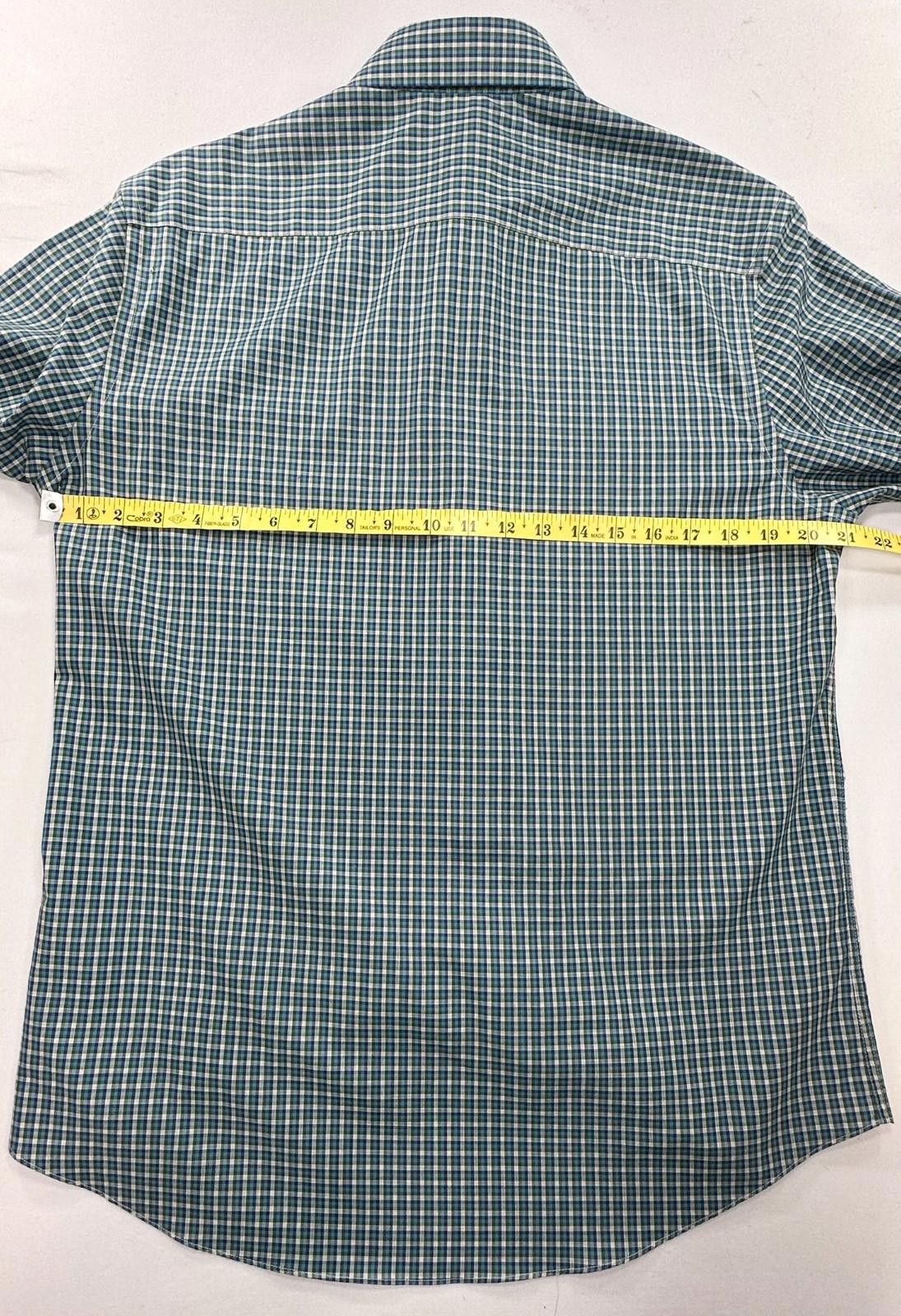 Egara Egara Plaid Non-Iron 100% Cotton Button Up Blue/Green Mens M Size US M / EU 48-50 / 2 - 4 Thumbnail