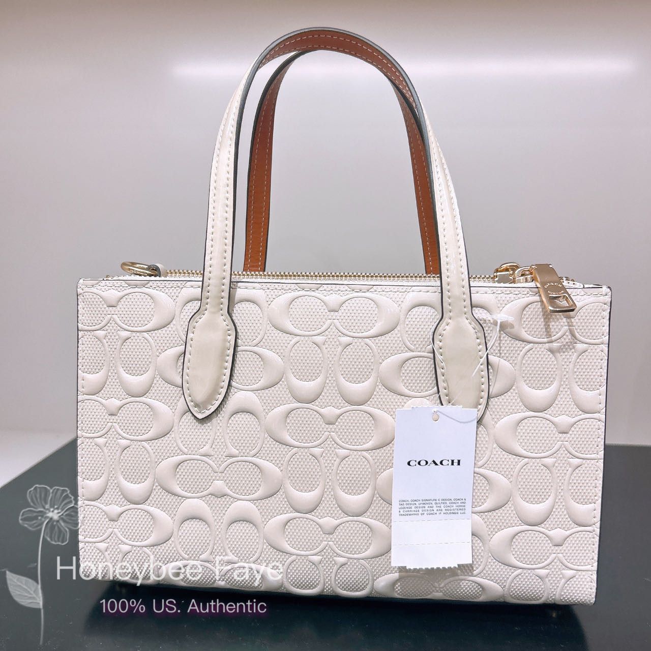 Coach Nina Small Tote Bag In Signature Leather CT854 Size ONE SIZE - 3 Thumbnail