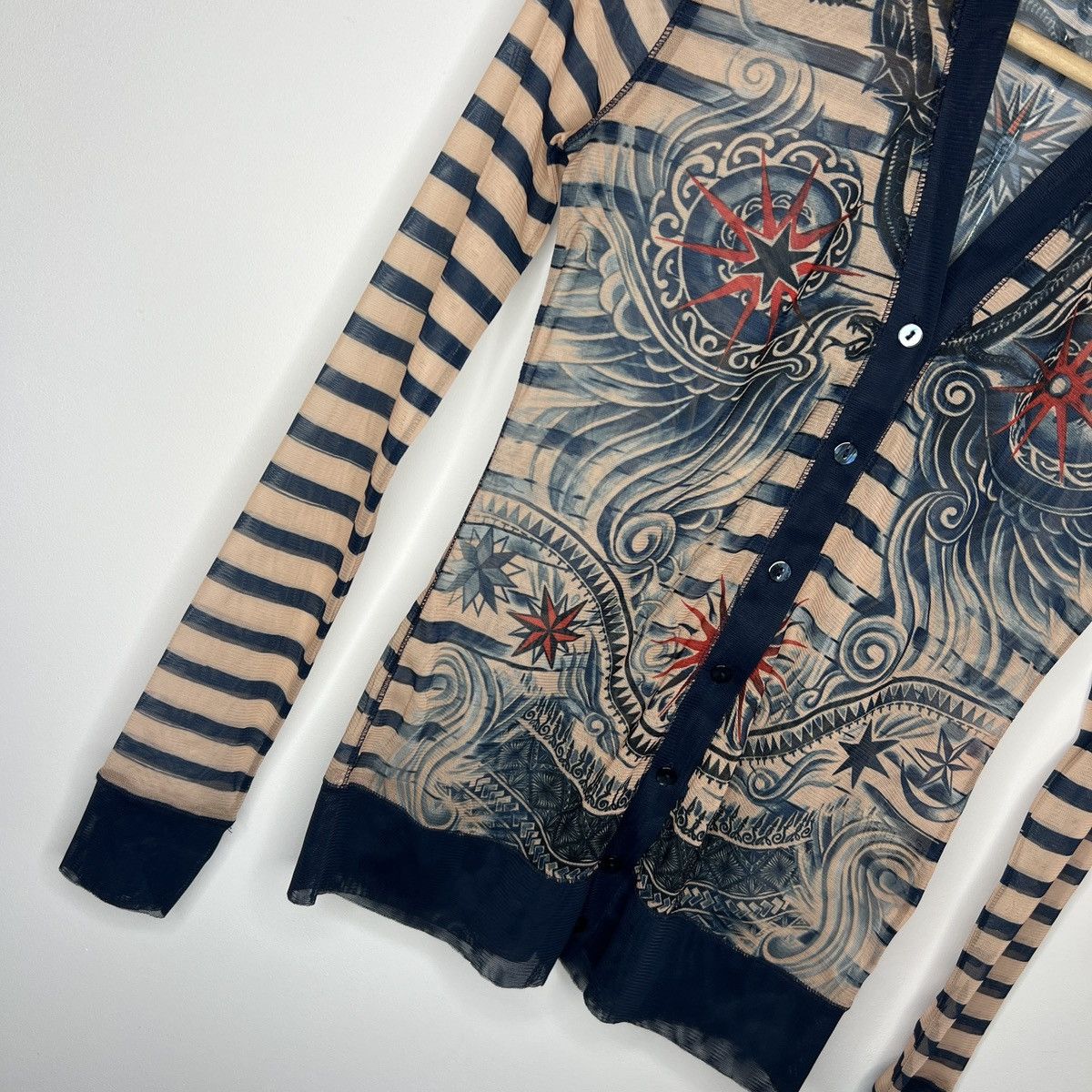 Jean Paul Gaultier Jean Paul Gaultier JPG Mesh Top Cardigan Tattoo Multicolor Size S / US 4 / IT 40 - 3 Thumbnail