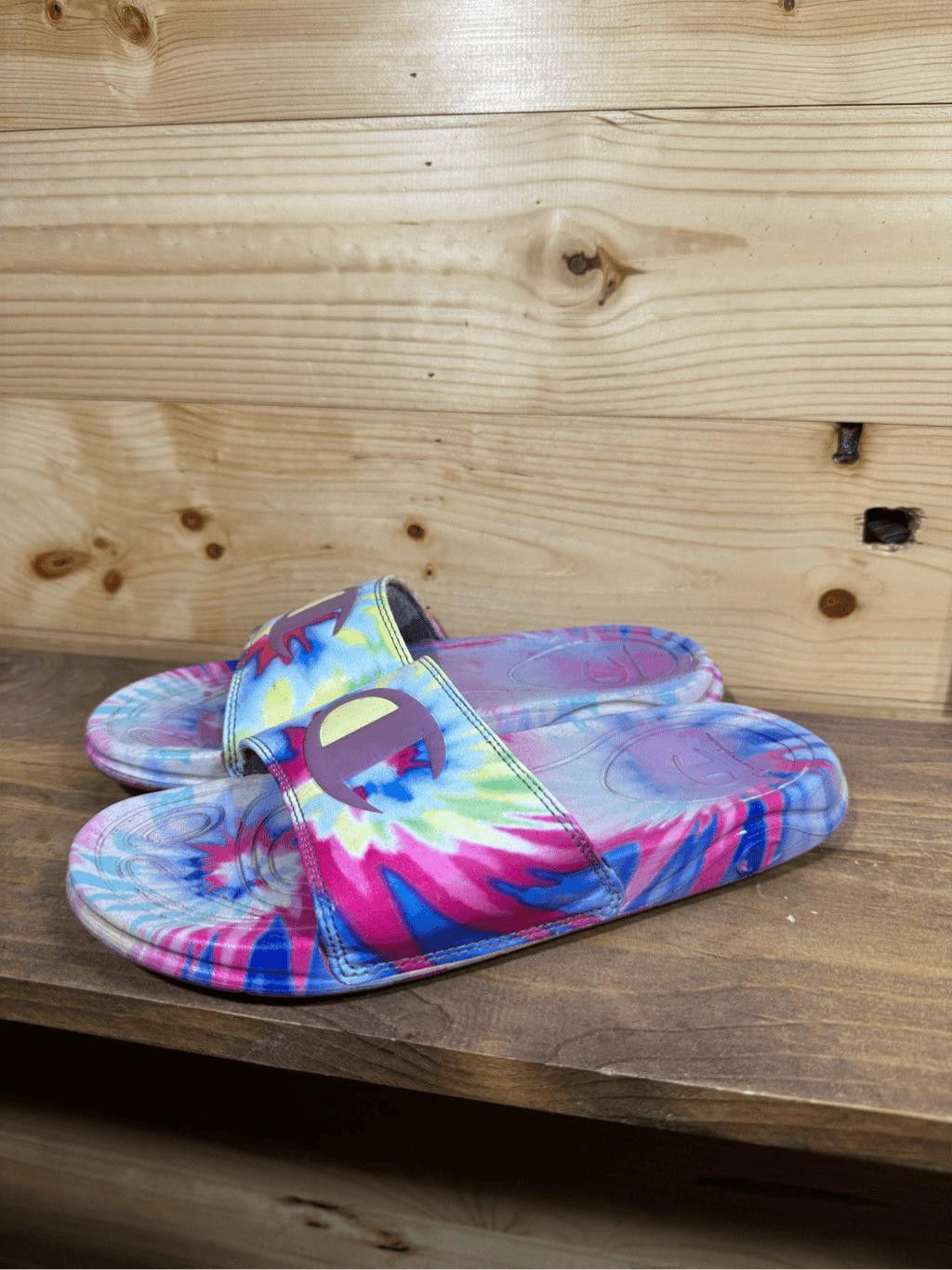 Champion Champion IPO Women's Size 7 Tie-Dye Slide Sandals Size US 7 / IT 37 - 1 Thumbnail