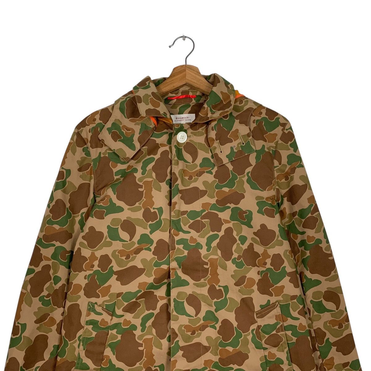 Japanese Brand Japanese Designer Hiromichi Nakano Camo Hooded Coat Size L / US 10 / IT 46 - 2 Thumbnail