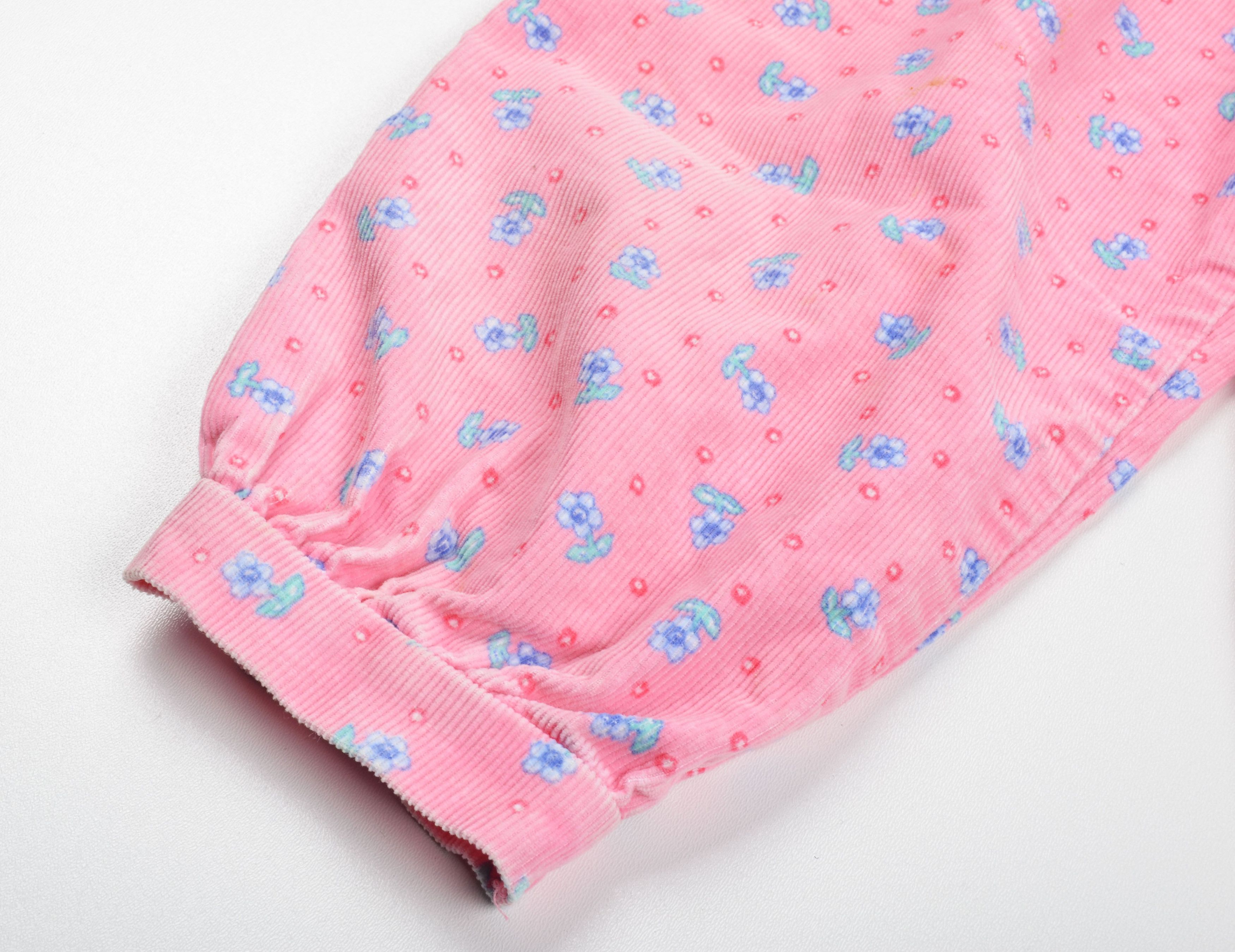 Oshkosh Vintage Oshkosh B’gosh Baby Corduroy Floral Overalls Size XXS / US 00 / IT 34 - 5 Thumbnail