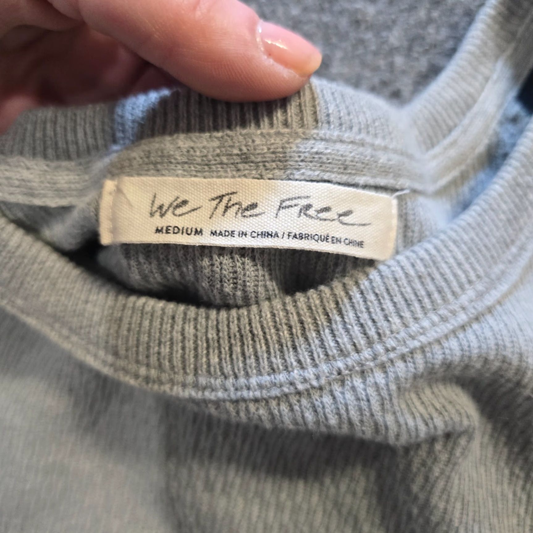 Free People Free People Sweater Women Size M Gray Oversize Texture Stripe Sleeve Casual Pullover Knit Dolman Sleeve Round Neck Relaxed Mens Womens Girls? Size M / US 6-8 / IT 42-44 - 4 Thumbnail