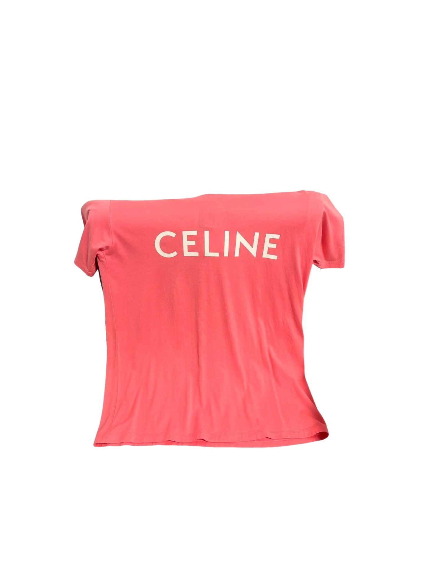 Celine Celine Logo Print Pink T-Shirt XS Size US XS / EU 42 / 0 - 1 Thumbnail
