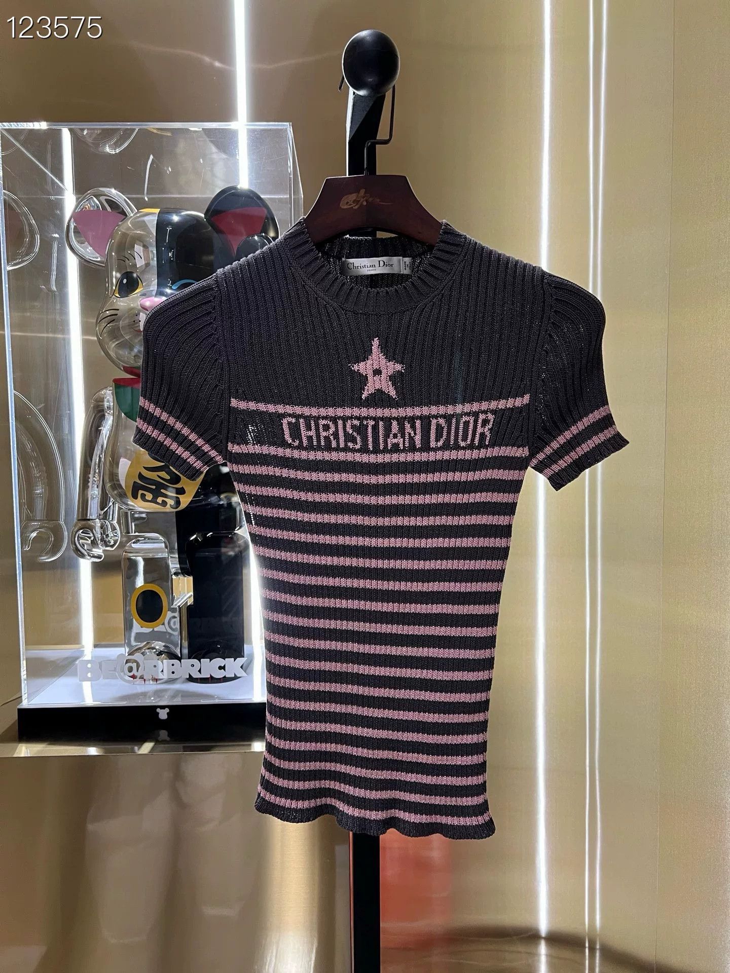 Dior Dior Star Knit Short-Sleeve Crewneck Top Size XXS / US 00 / IT 34 - 1 Thumbnail