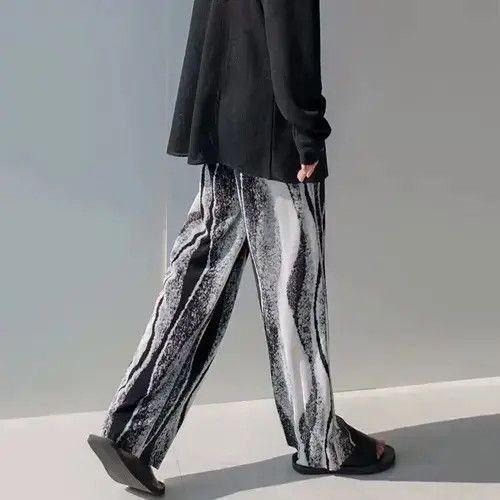 Jean Korean fashion black tie-dye pleats pants trousers Size US 30 / EU 46 - 3 Thumbnail