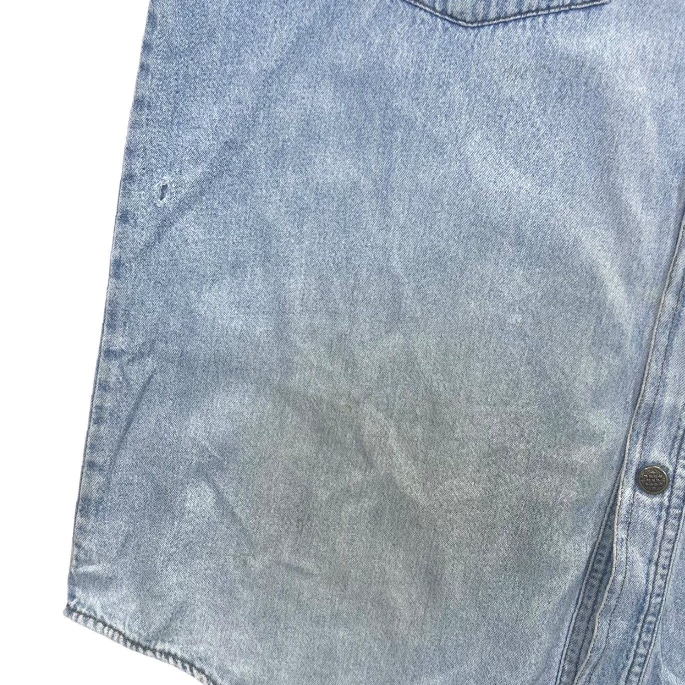 Other Vintage Cowboy Western Blue Denim Popper Long Sleeve Shirt M L Size US L / EU 52-54 / 3 - 6 Thumbnail