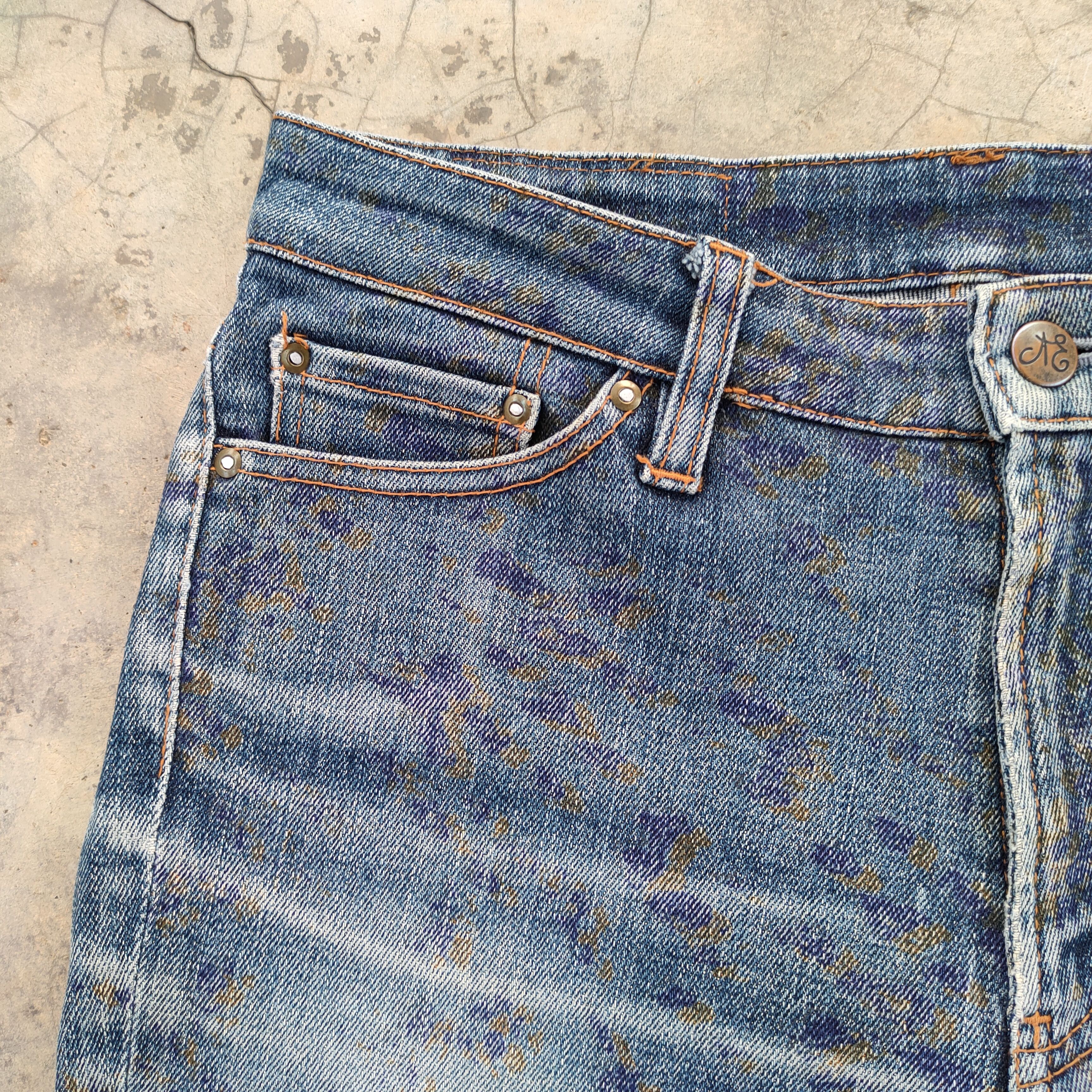 Japanese Brand W29 VINTAGE AE FLARE ART FADED JEANS DENIM PANTS Size US 29 - 15 Thumbnail