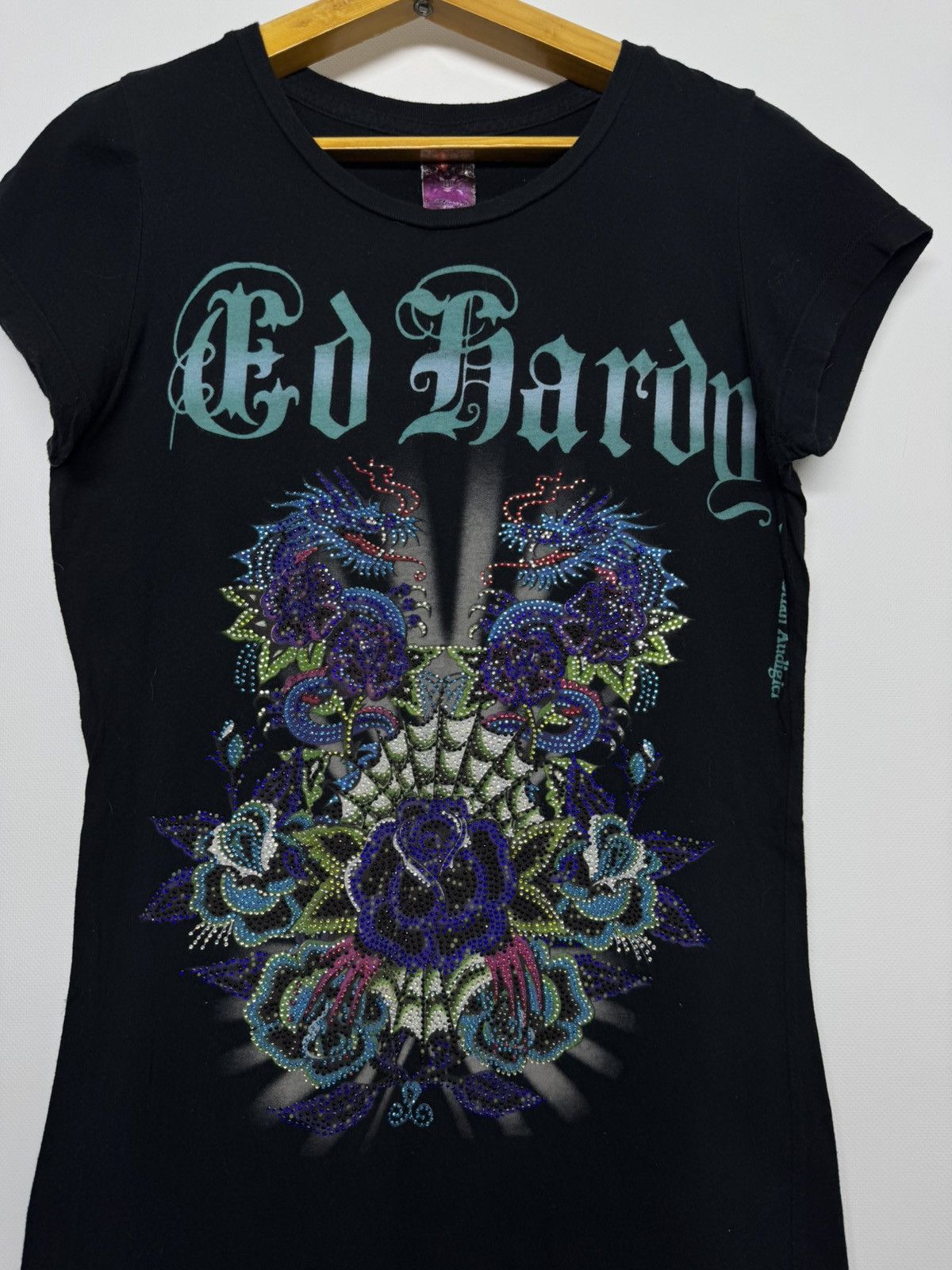 Ed Hardy RARE ED HARDY DOUBLE LOGO T-SHIRT Size M / US 6-8 / IT 42-44 - 3 Thumbnail