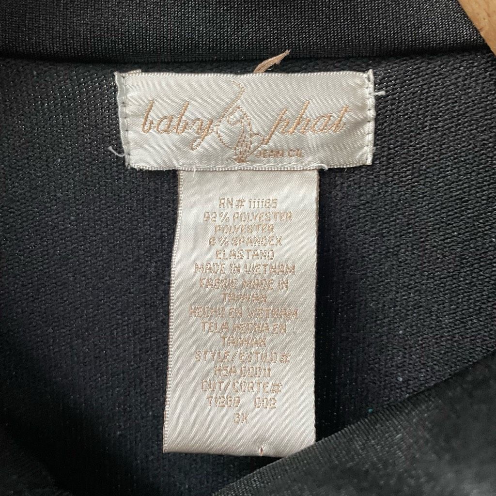 Other Y2K Baby Phat Track Jacket Bling Cat Black Purple Silver Met Size 3XL / US 20-22 - 9 Thumbnail