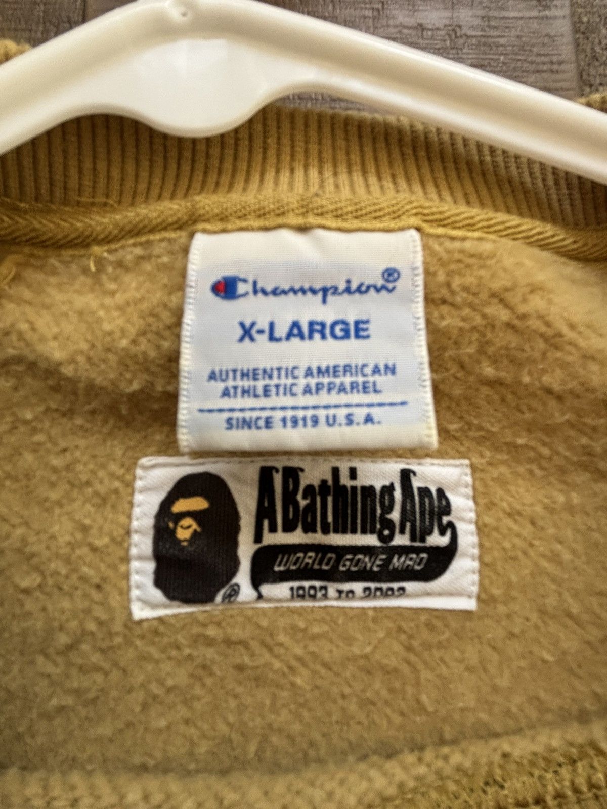 Bape × Champion Bape x Champion 1st Camo Crewneck Size US XL / EU 56 / 4 - 3 Thumbnail
