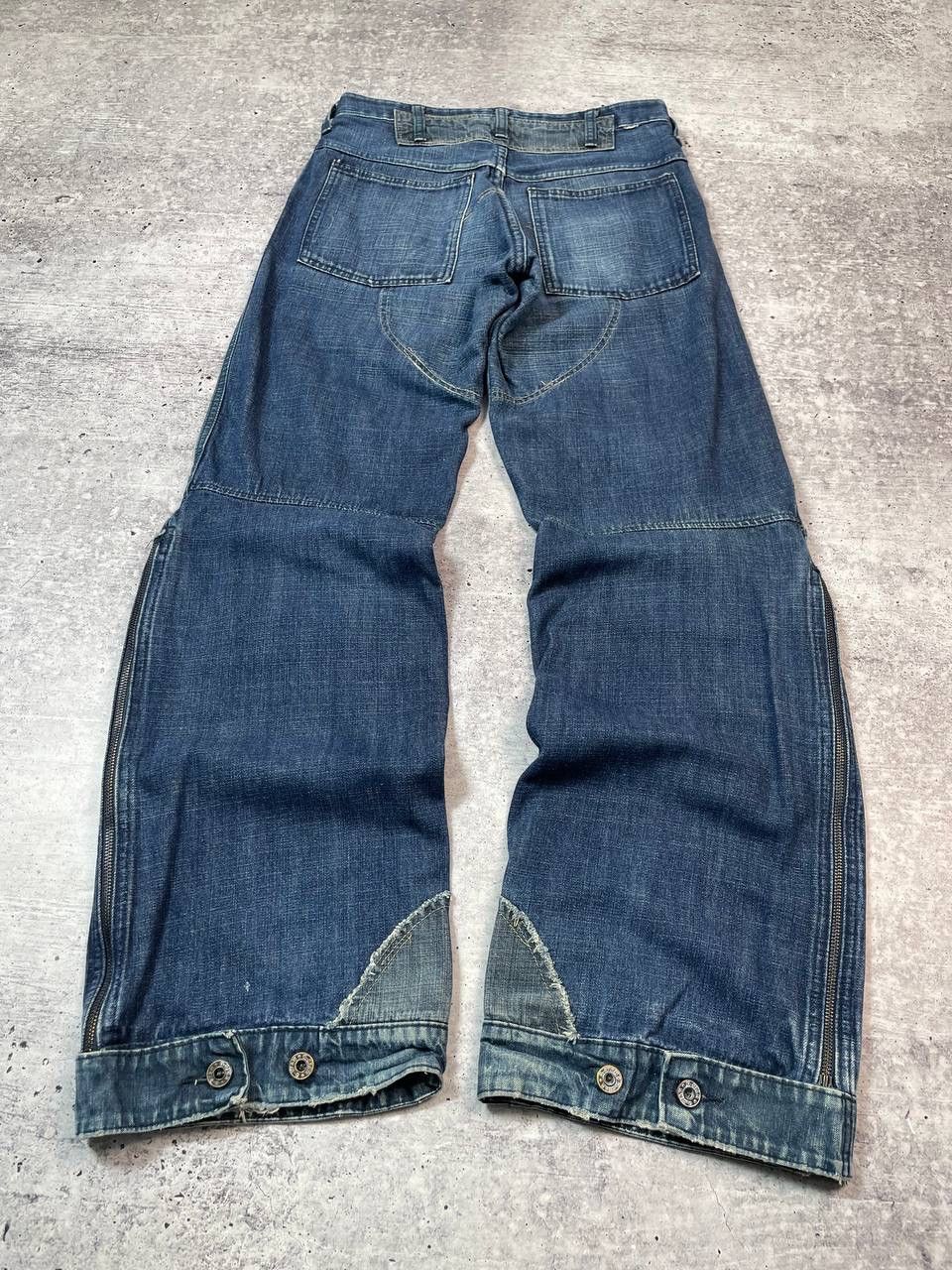 G-Star Vintage 00s G Star Raw Biker Concept Elwood Denim Jeans Y2K Size US 29 - 5 Thumbnail