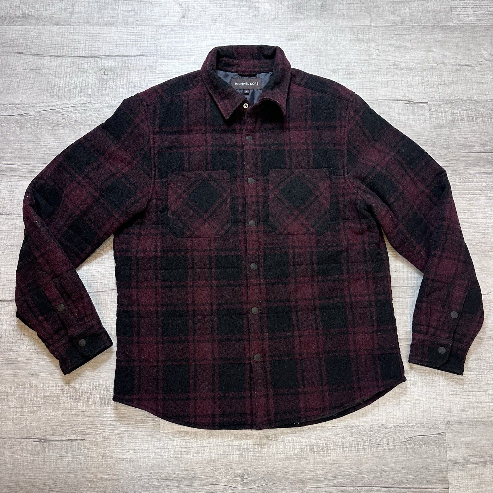 Michael Kors Michael Kors Shirt Jacket Men’s XL Buffalo Plaid Check Wool Size US XL / EU 56 / 4 - 3 Thumbnail