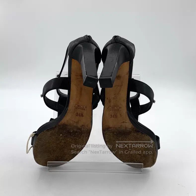 Gucci Gucci Black strap leather high-heeled sandals Size US 4 / IT 34 - 5 Thumbnail