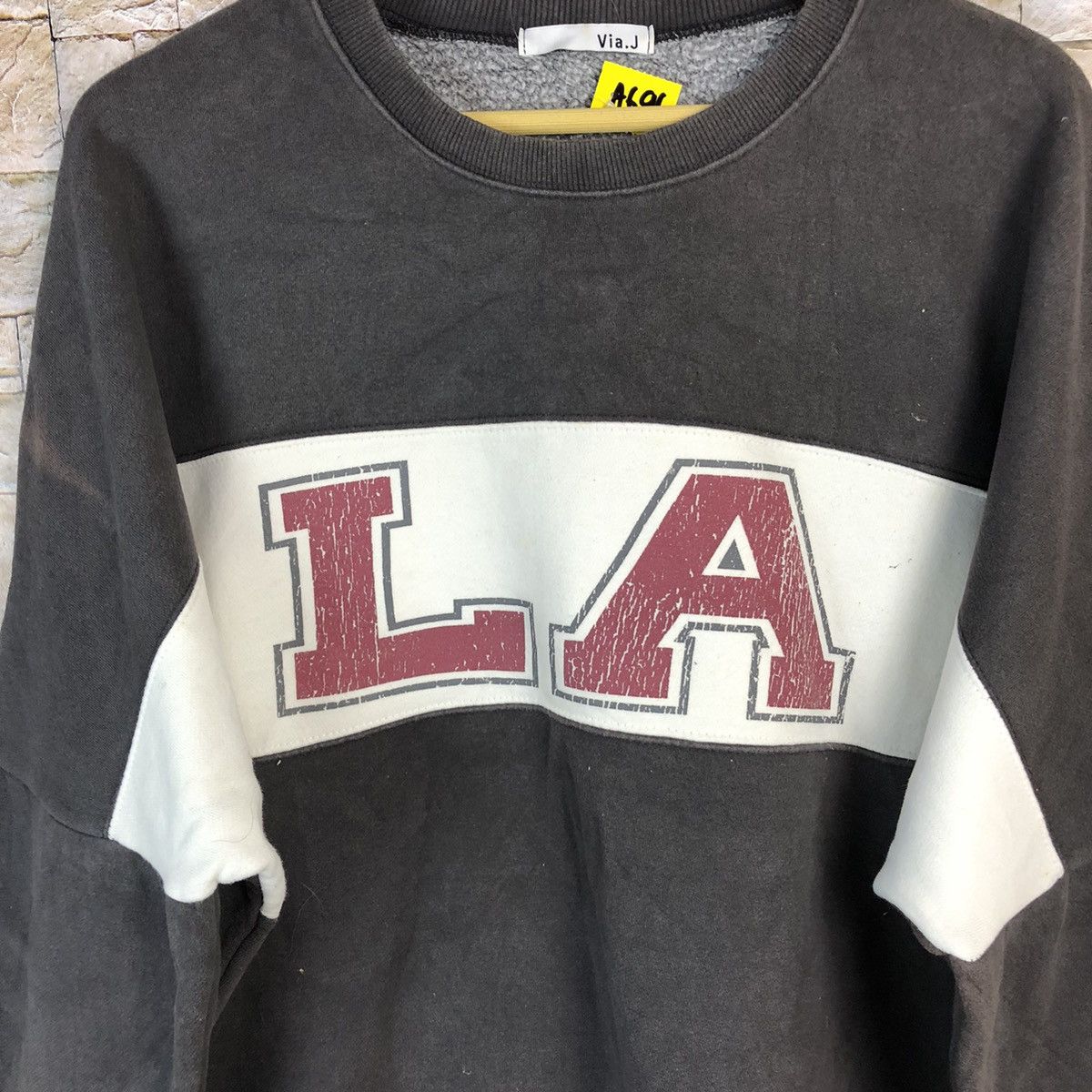 Japanese Brand LA big logo vintage Grey Sweatshirt #A696 Size US L / EU 52-54 / 3 - 5 Thumbnail