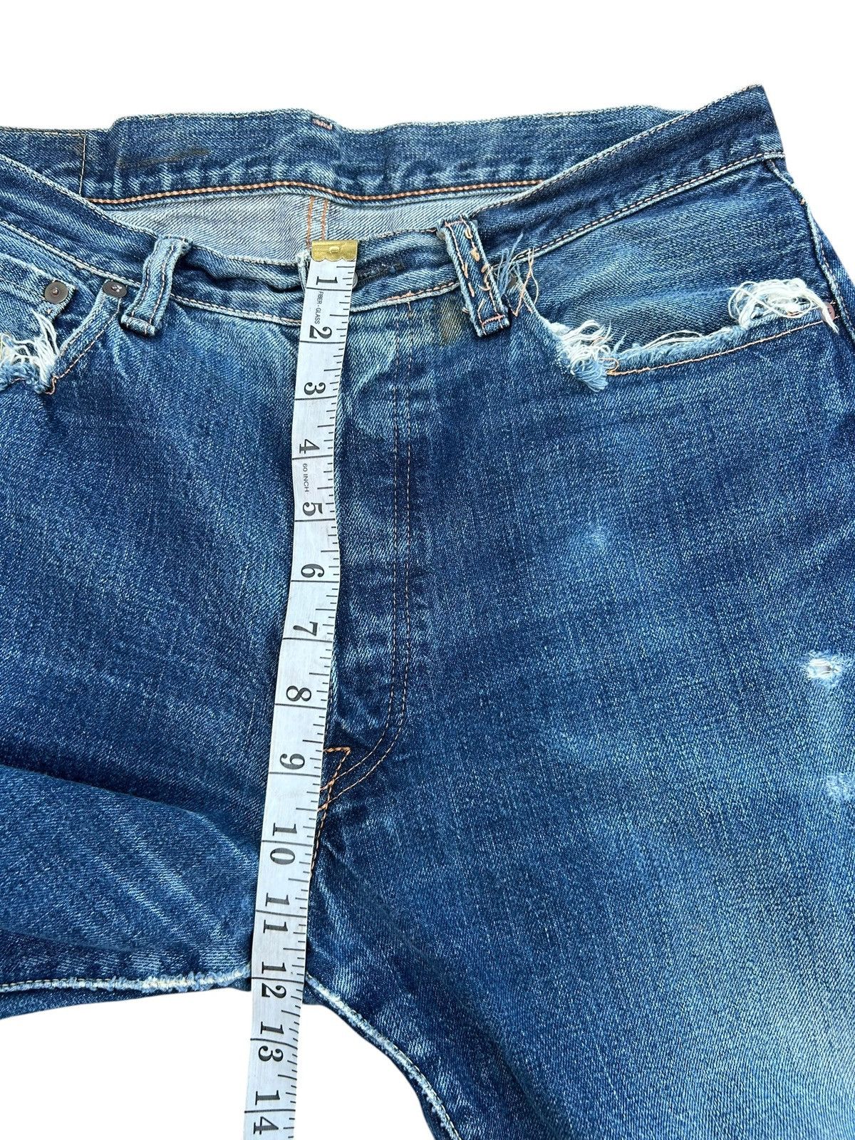 Kapital KAPITAL KIRO HIRATA SELVEDGE DISTRESSED DENIM JEANS Size US 34 / EU 50 - 25 Thumbnail