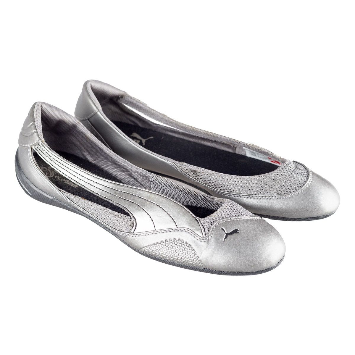 image of Archive Puma Flat Silver Ballerinas Ballet Flats, Women's (Size 7)