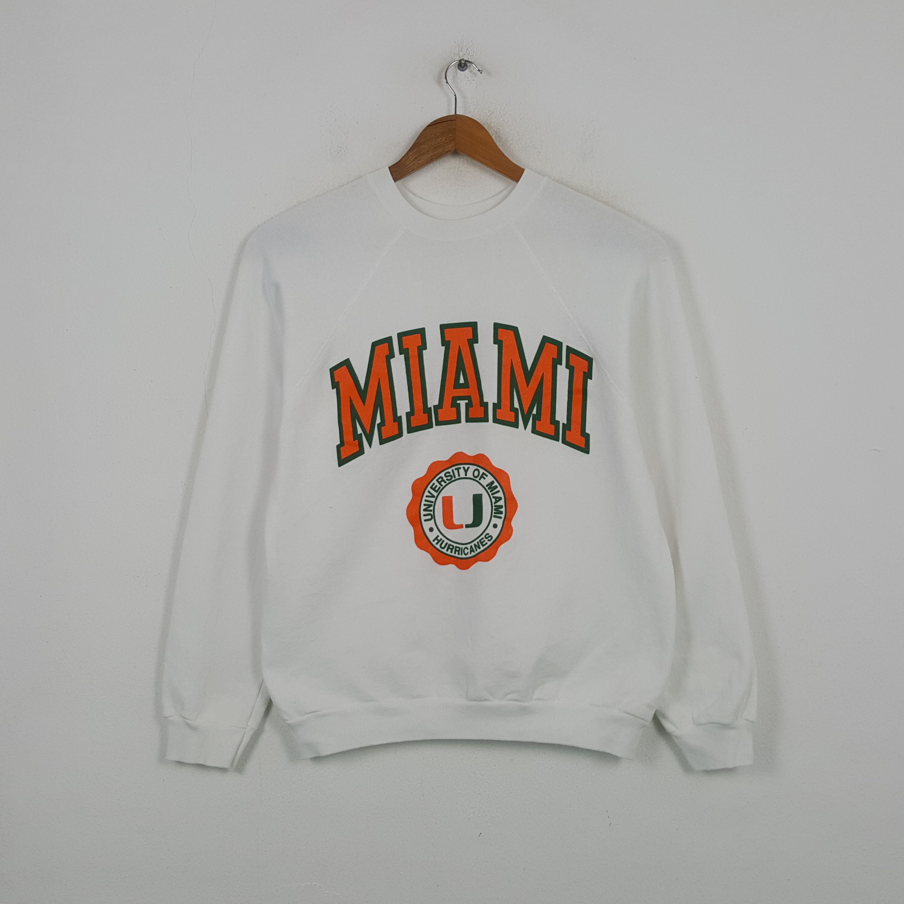 Tultex Vintage University Of Miami Hurricanes Sweatshirt RR18 Size US L / EU 52-54 / 3 - 1 Thumbnail