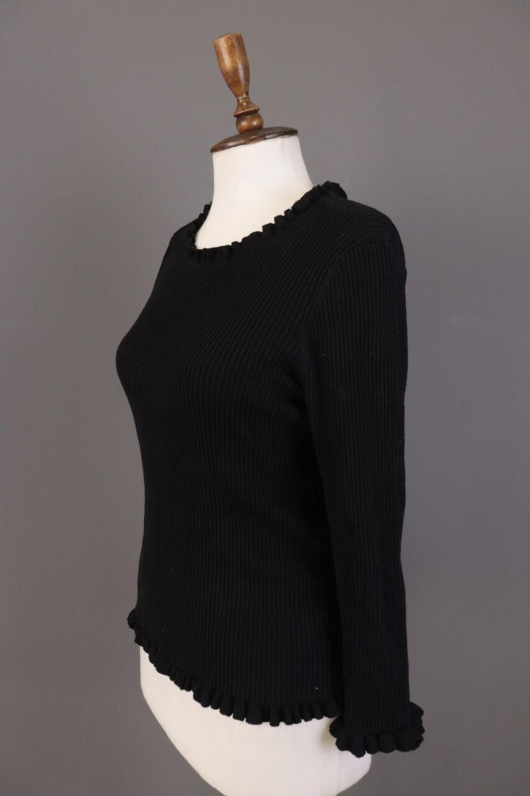 Lauren Ralph Lauren Lauren Ralph Lauren Black Ribbed Knit Sweater Size L Size L / US 10 / IT 46 - 6 Thumbnail